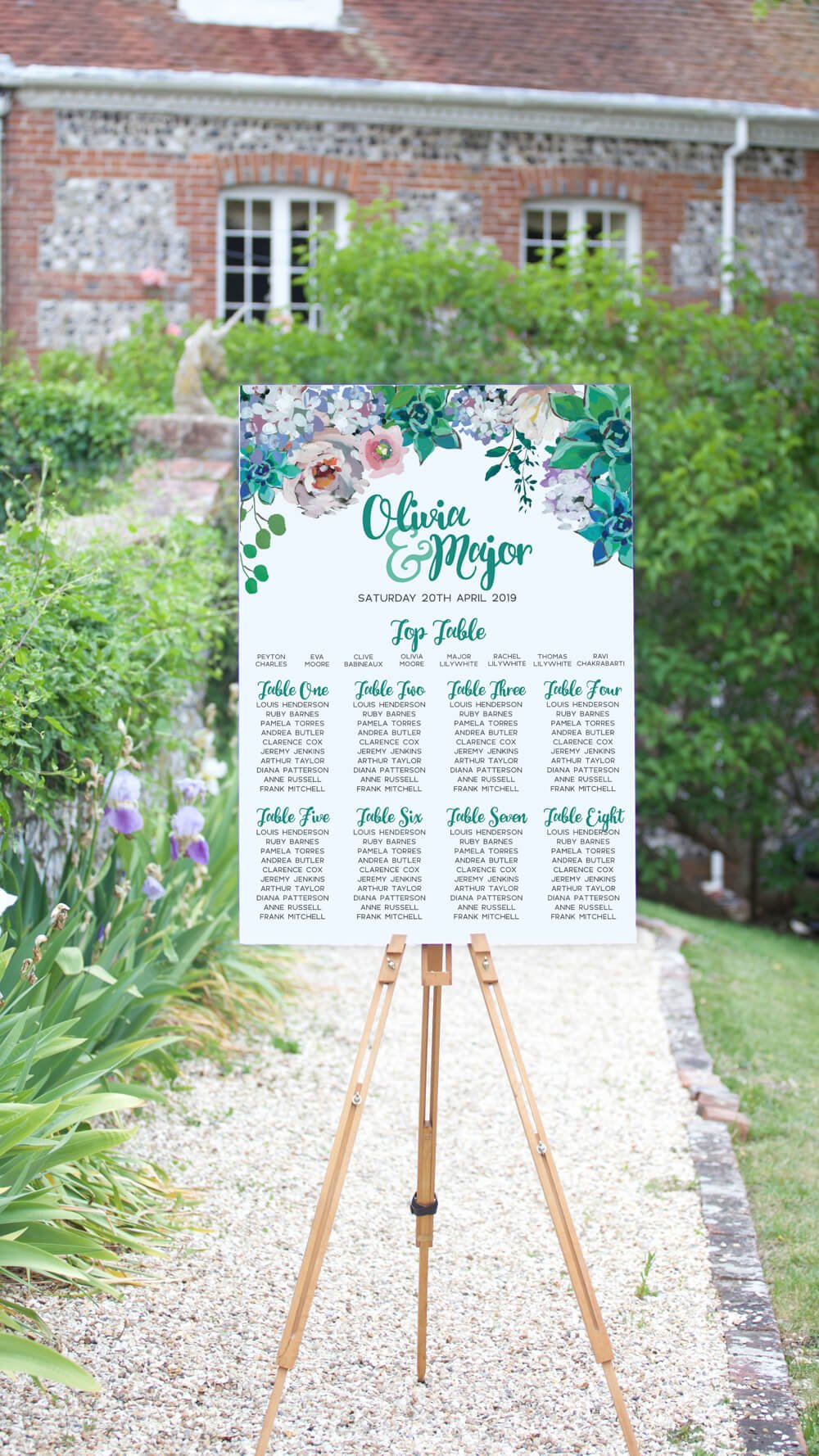 Succulent Rose Seating Chart