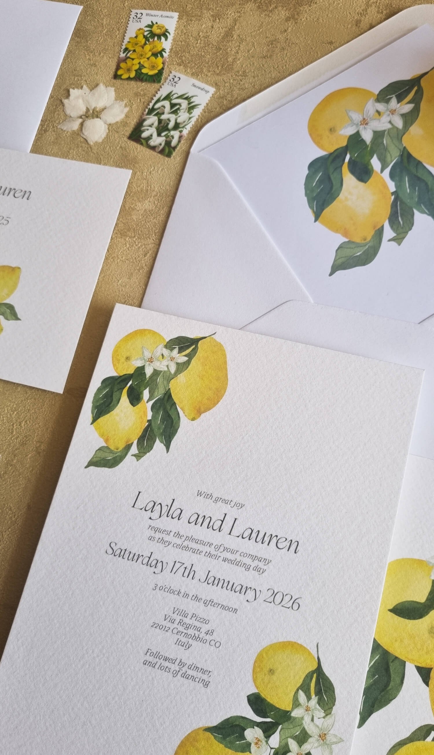 Lemon Grove Wedding Invitation