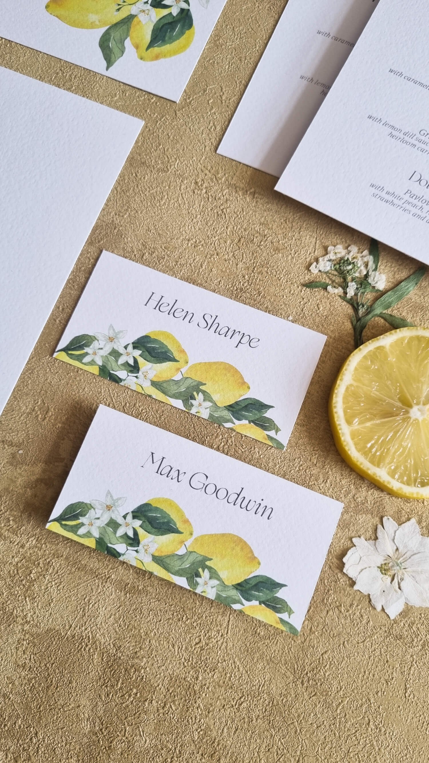 Lemon Grove Place Cards