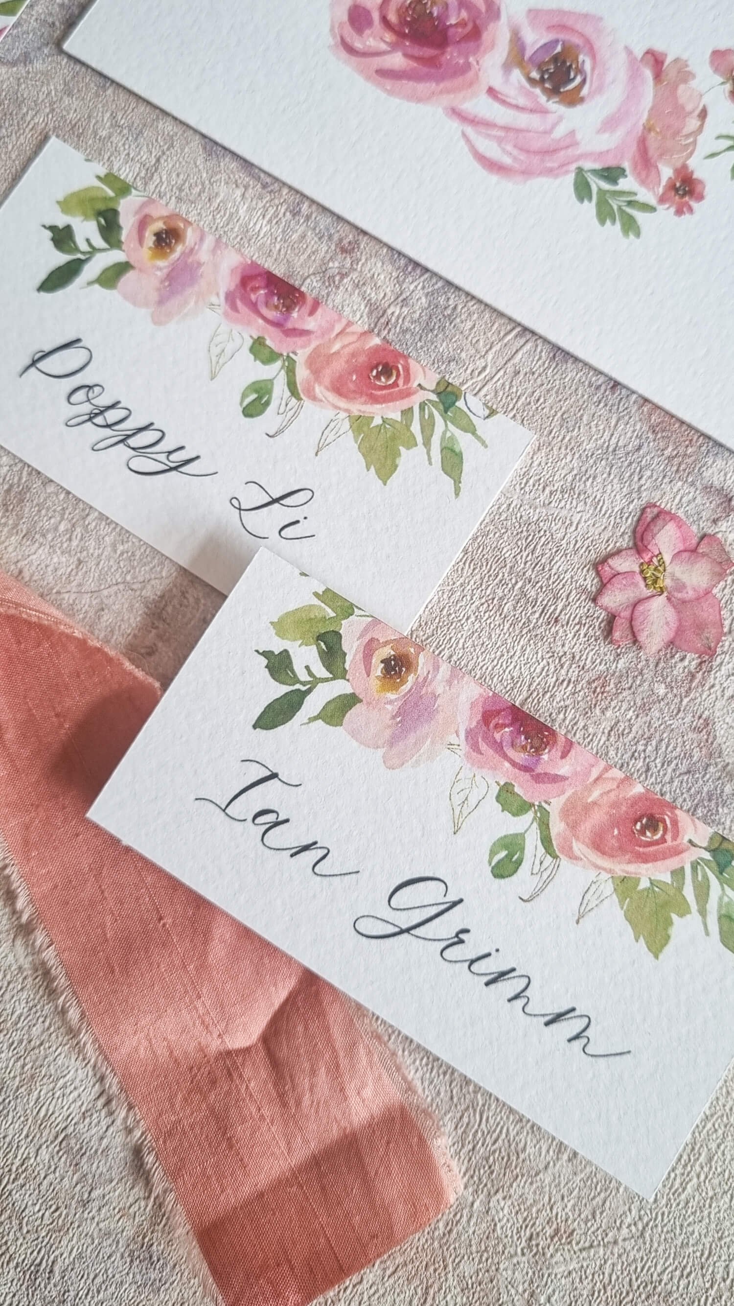 Pretty in Pink Place Cards