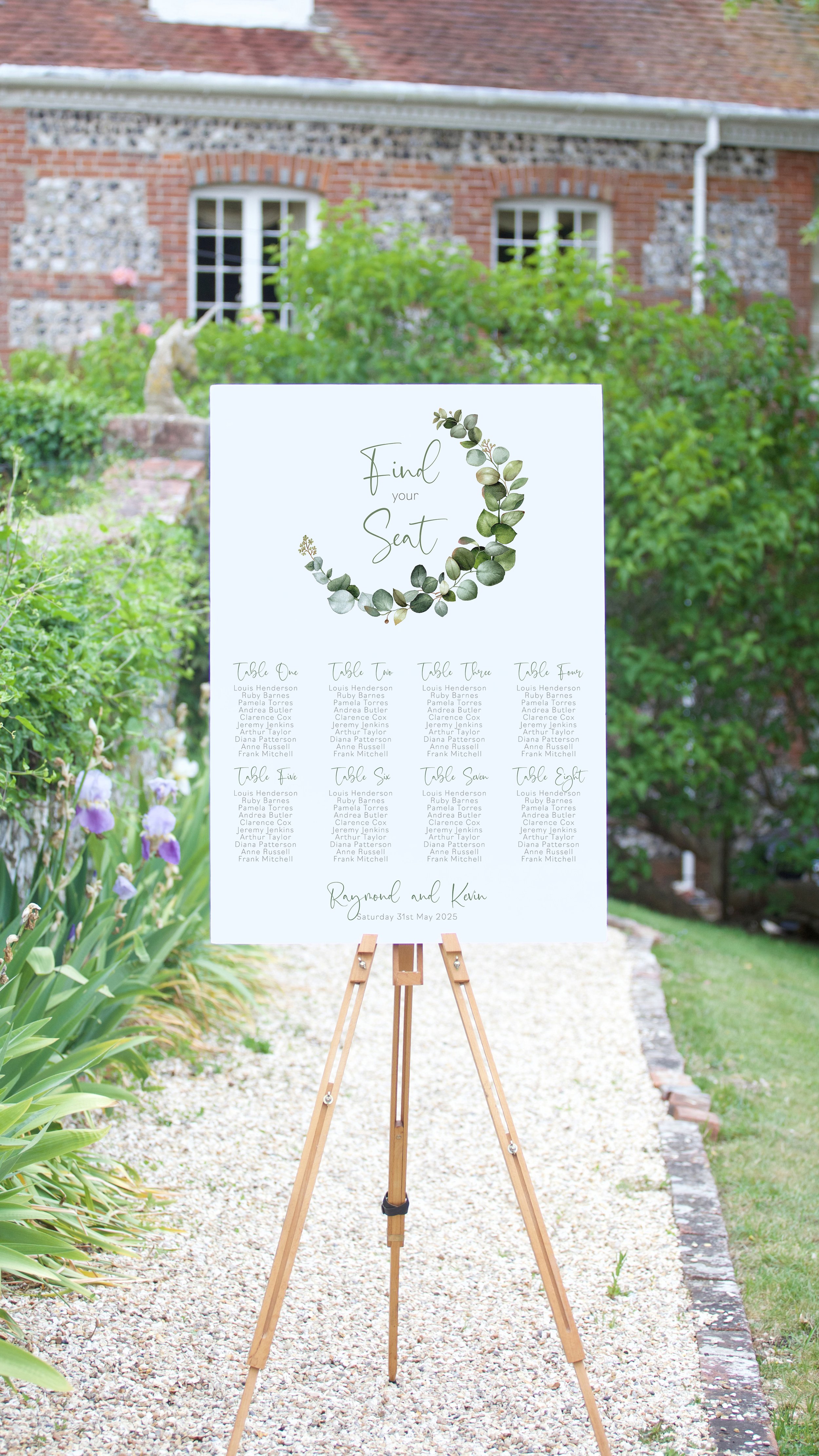 Fresh Eucalyptus Table Plan