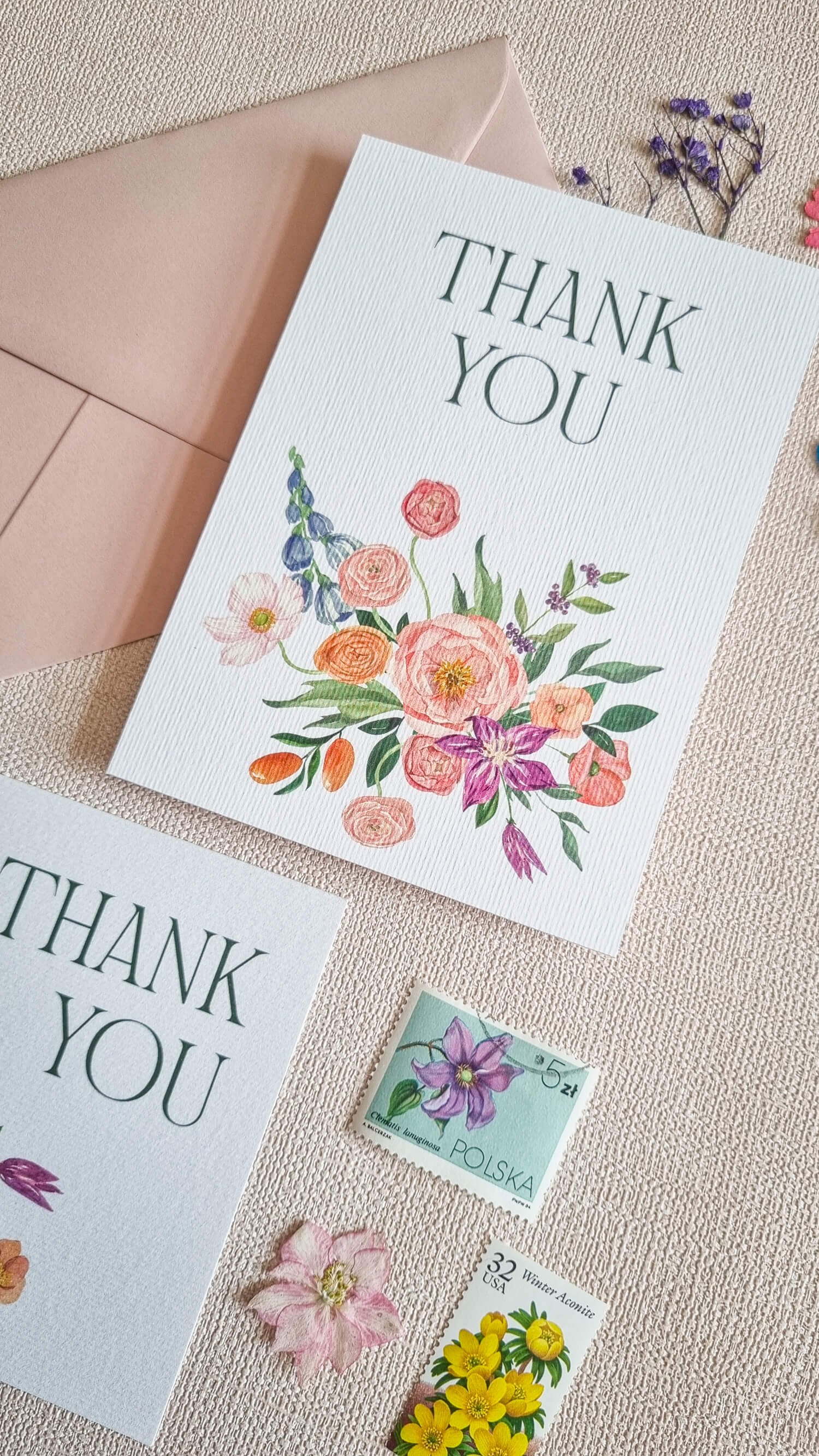 Wild Romance thank you cards