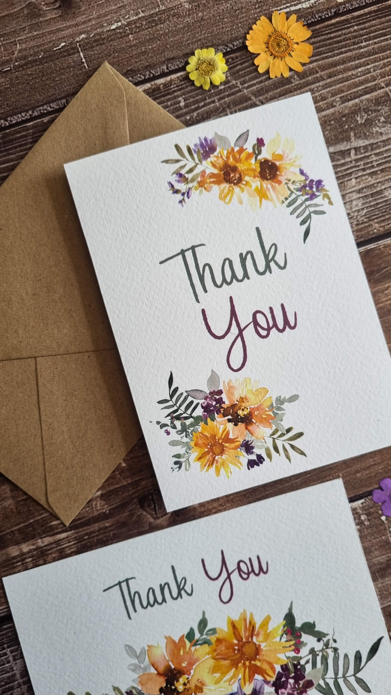 Sunflower Field thank you cards