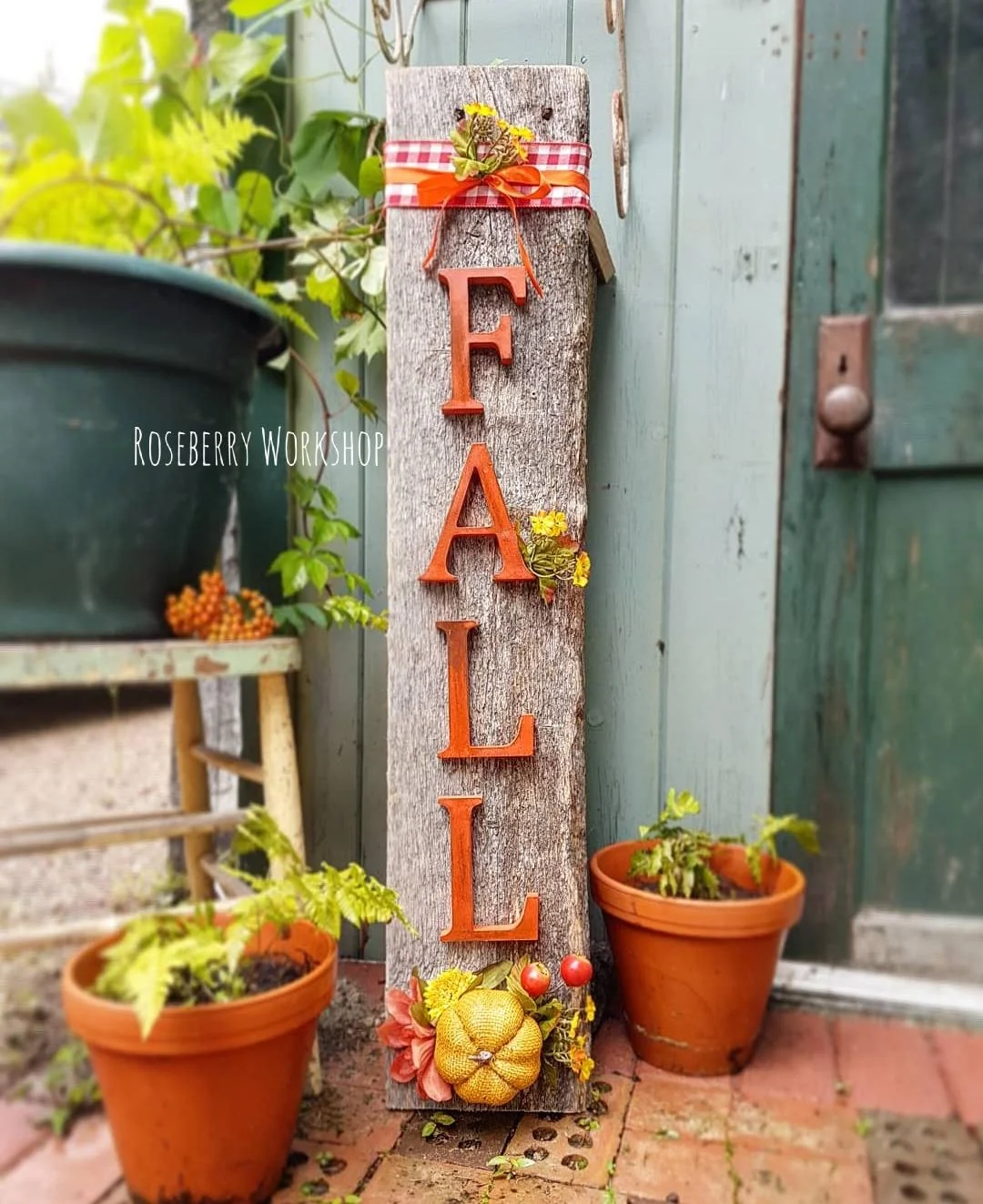 "FALL" Barnboard Sign  (Burnt Orange)