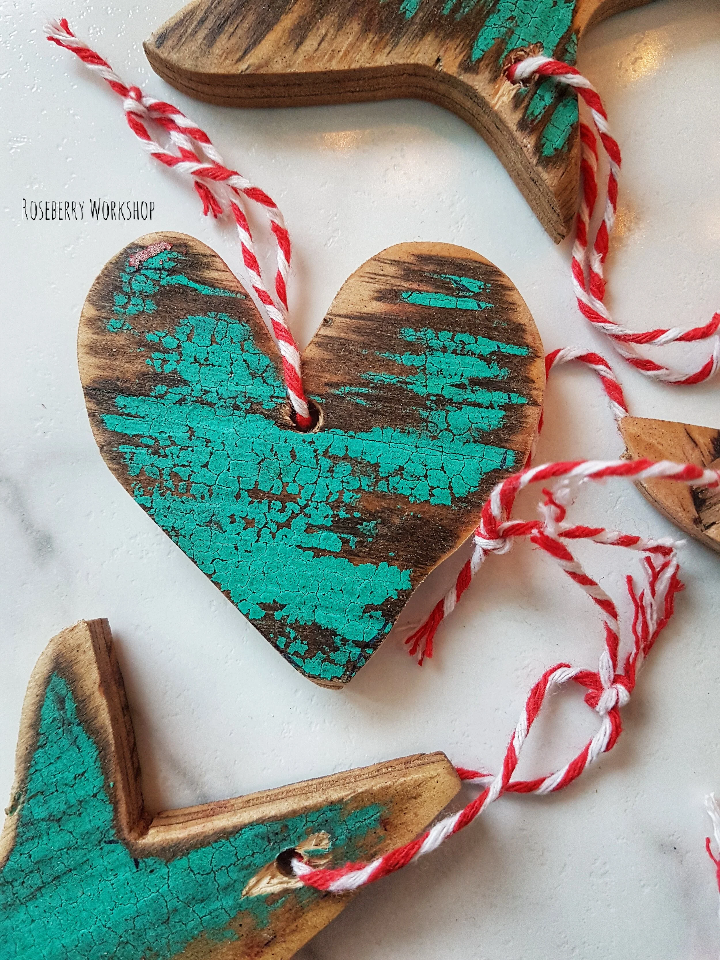 Primitive Style Wooden Ornaments