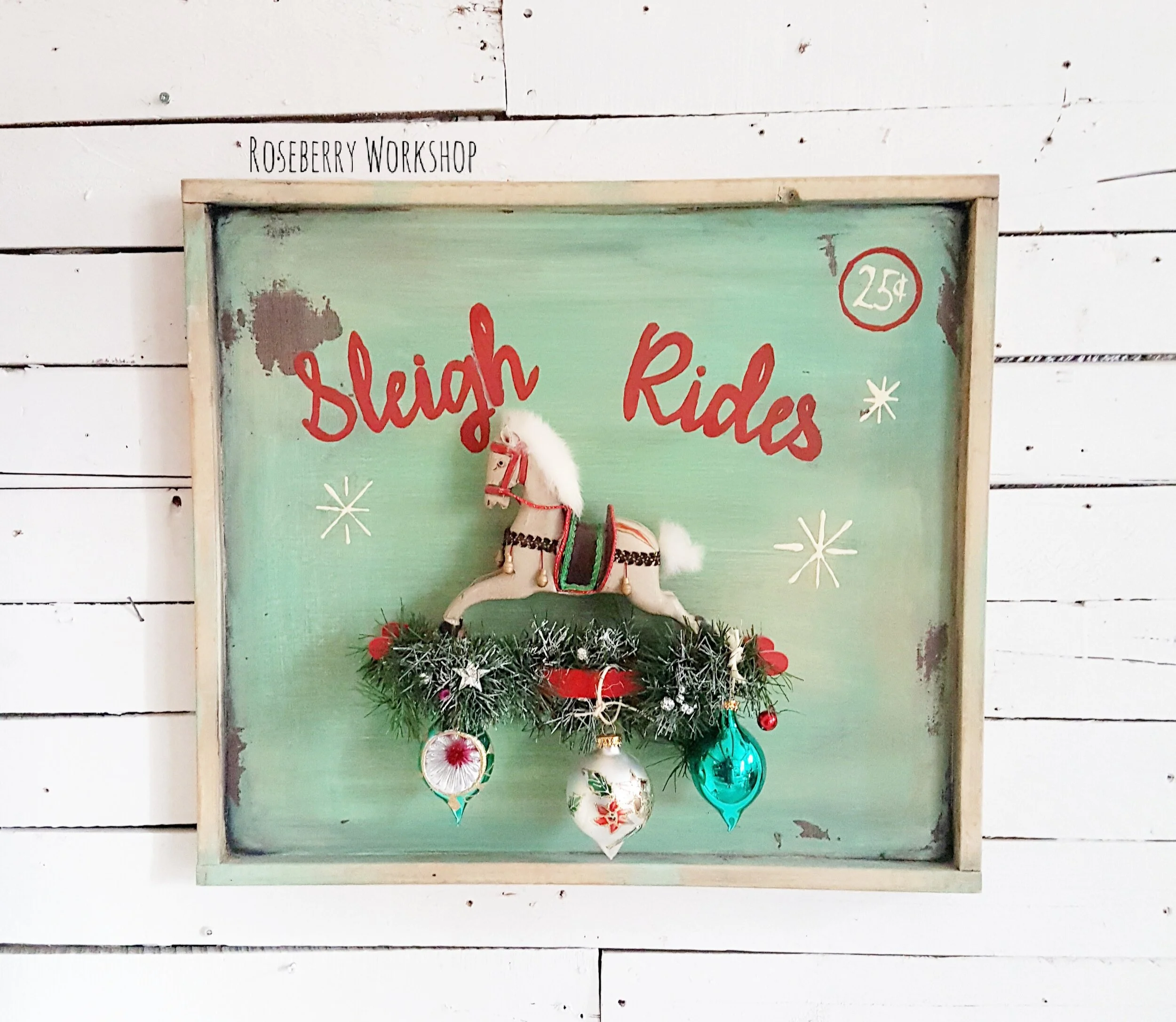 Nostalgic Minty Christmas  Sign