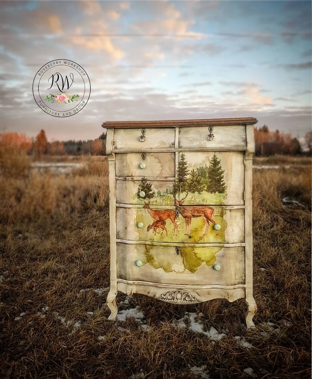 "Sweet Grass" Antique Dresser