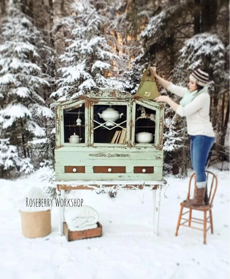 Farmhouse Chic China Cabinet