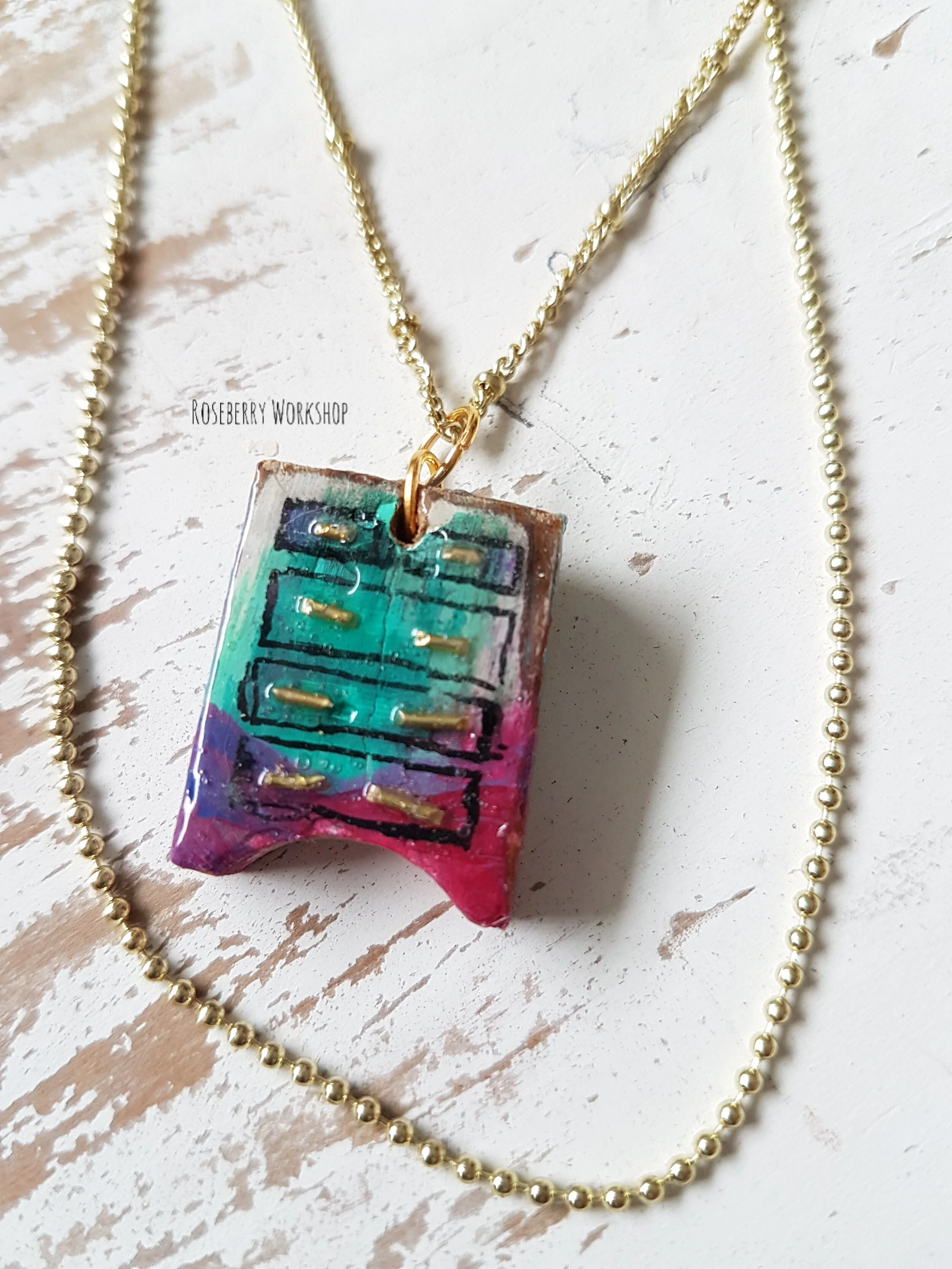 "Purple Valleys" Dresser Double Layered Necklace