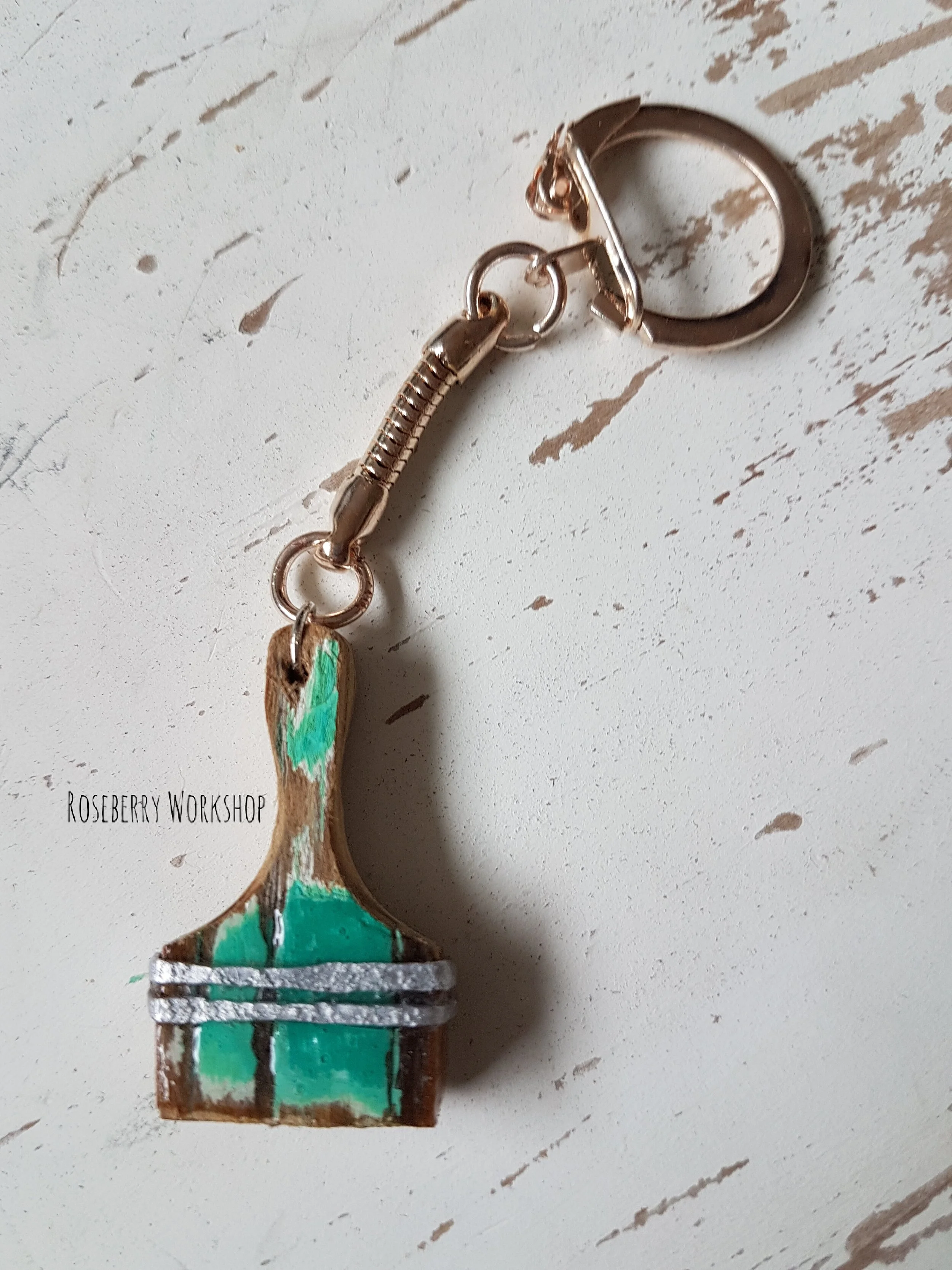 "Pop's Old Workshop" Small Key Charm