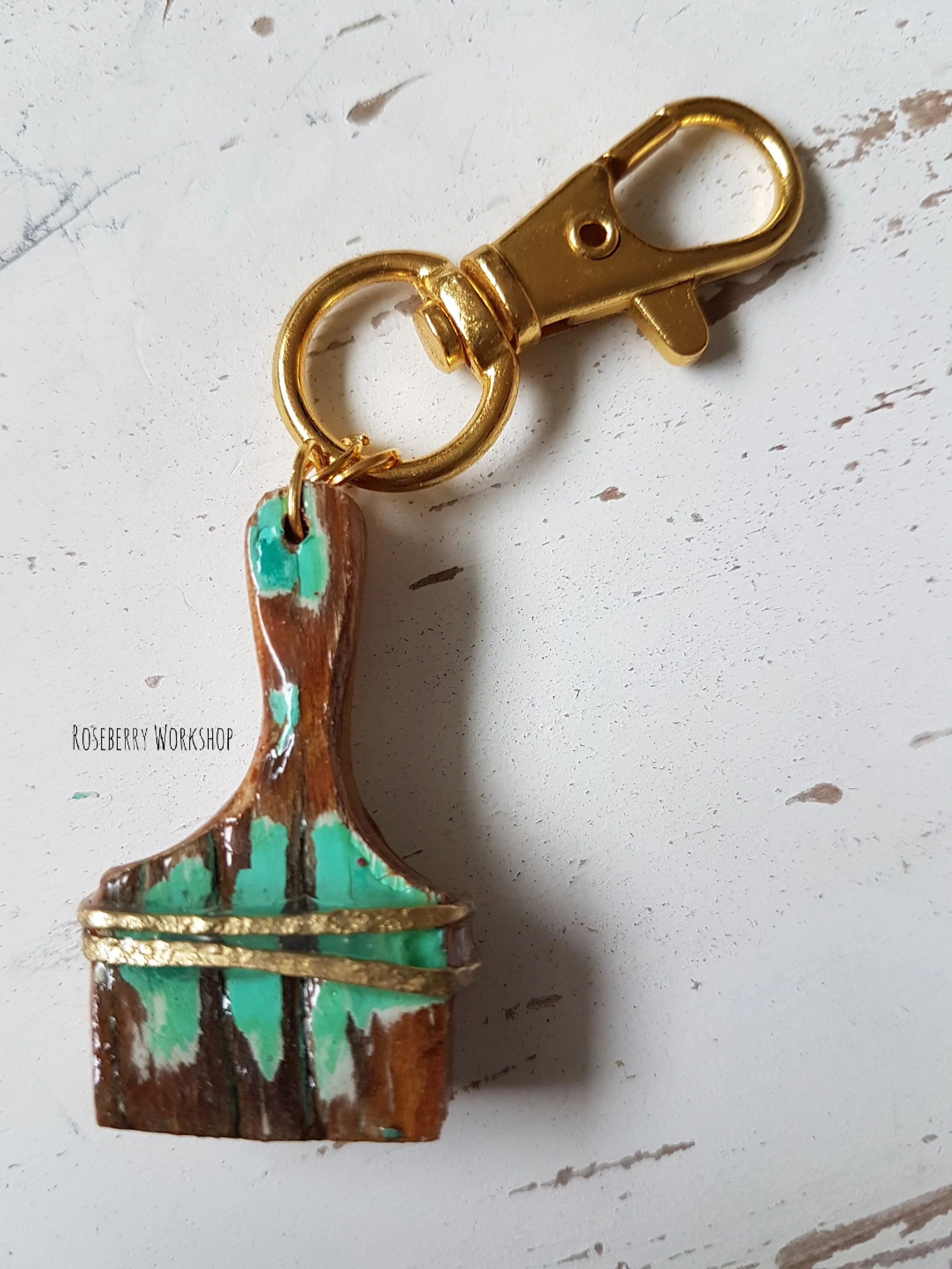 "Pop's Old Workshop" Gold Key Charm