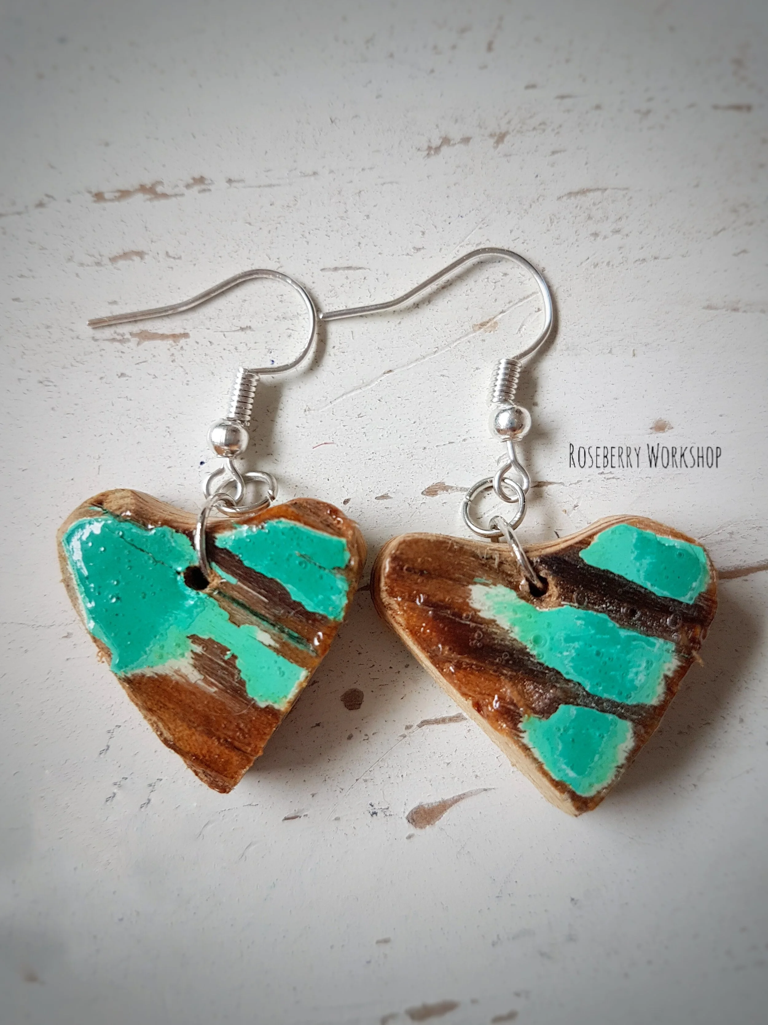 "Shabby Heart" Earrings (Small)