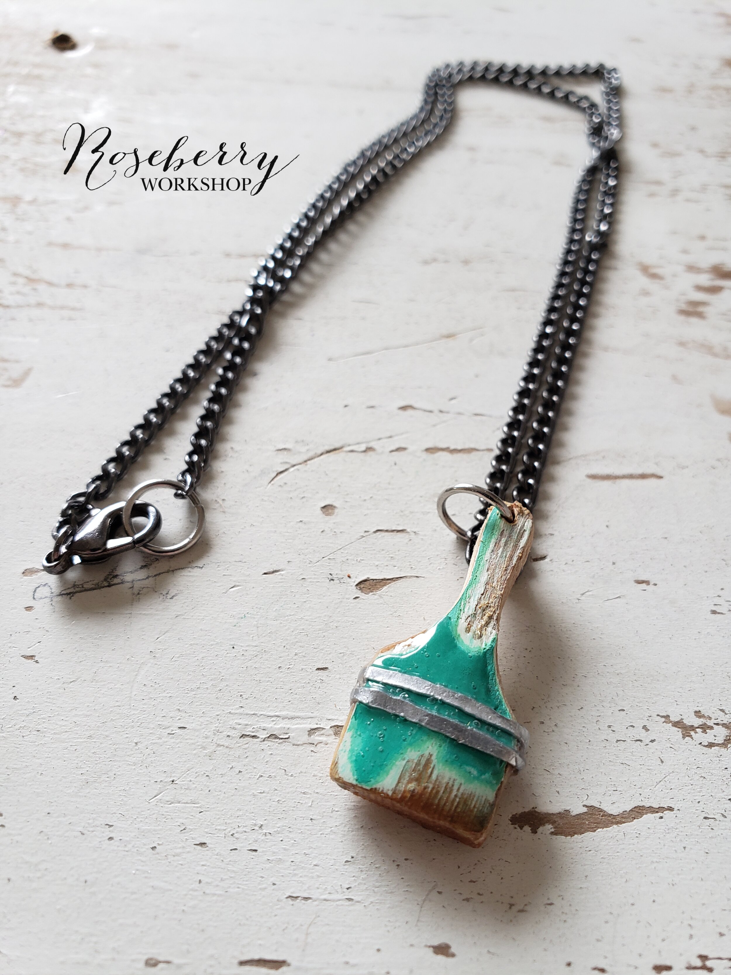 "Pop's Old Workshop" Turquoise Necklace 