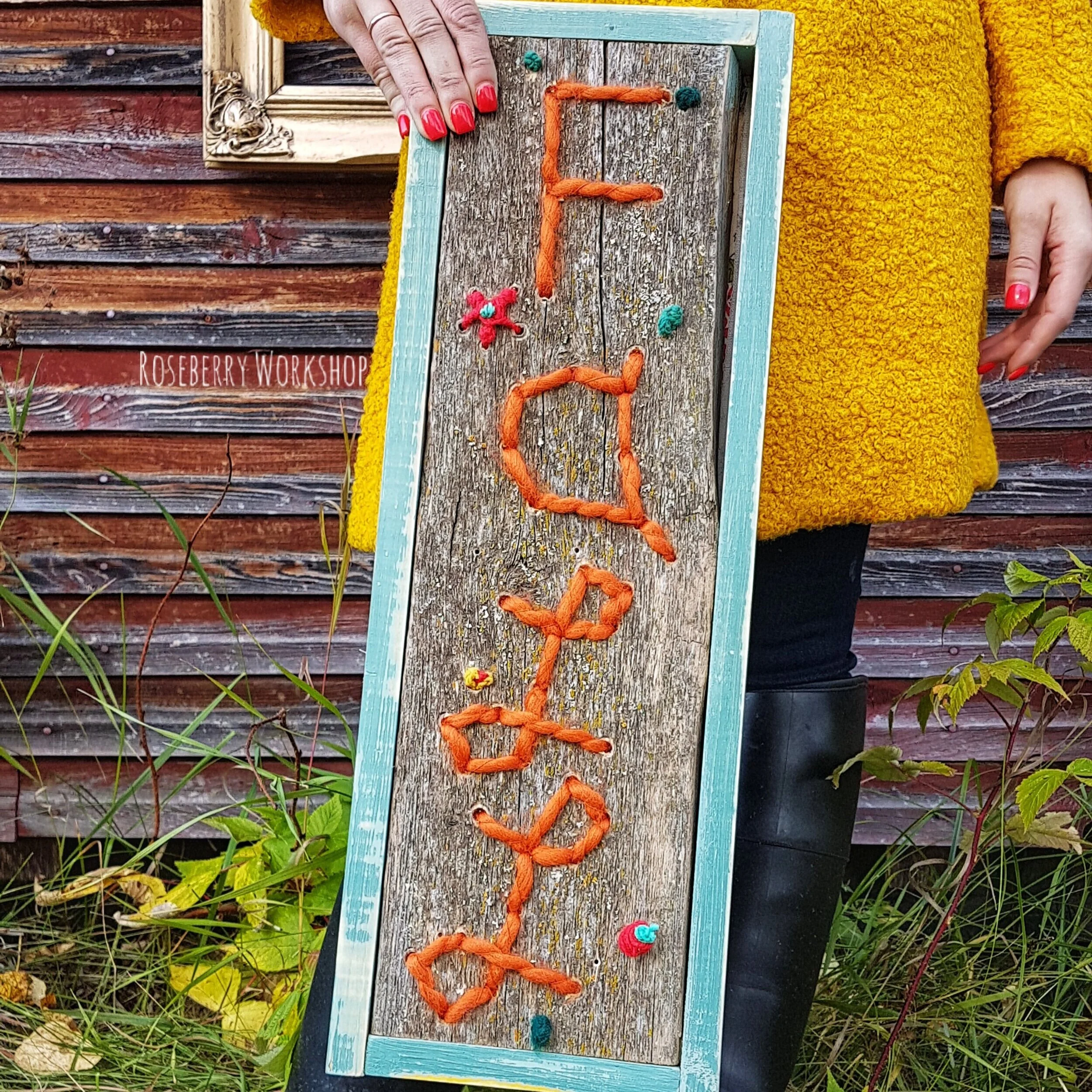 Fall (Ocean Green) with Buds and Polka Dots