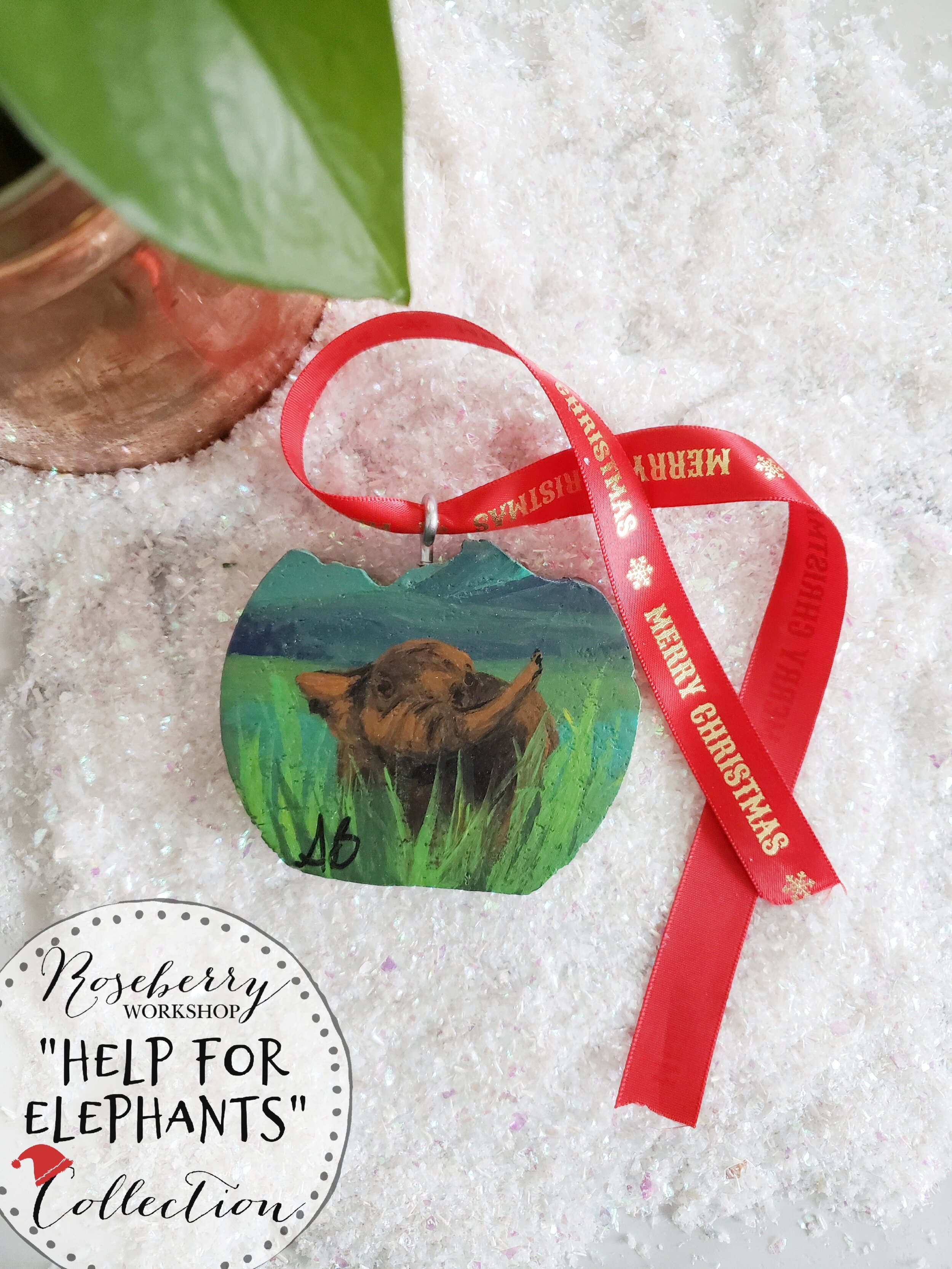 "Trunks Up" Christmas Ornament