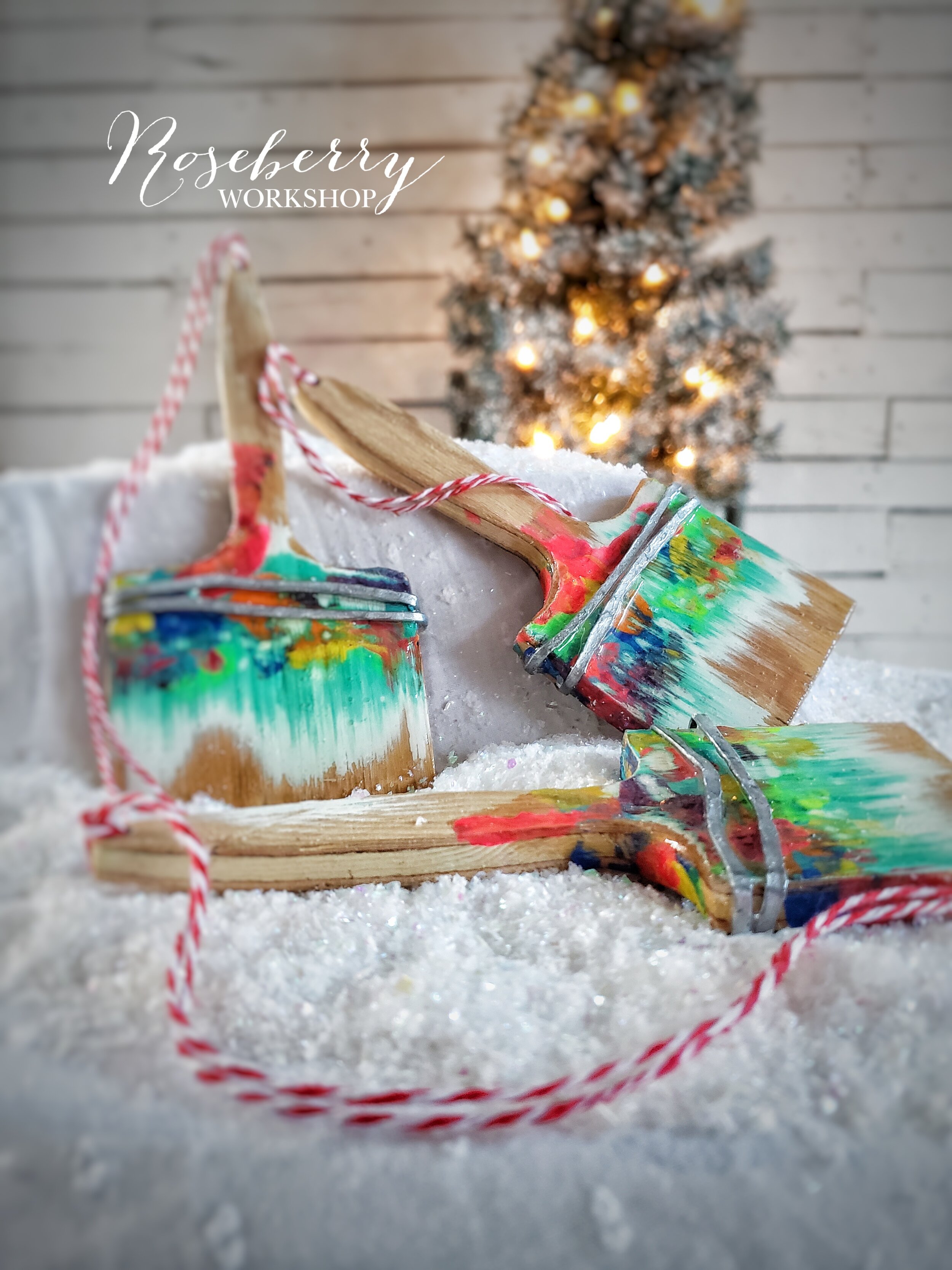 "Working Brush" JUMBO Christmas Ornament