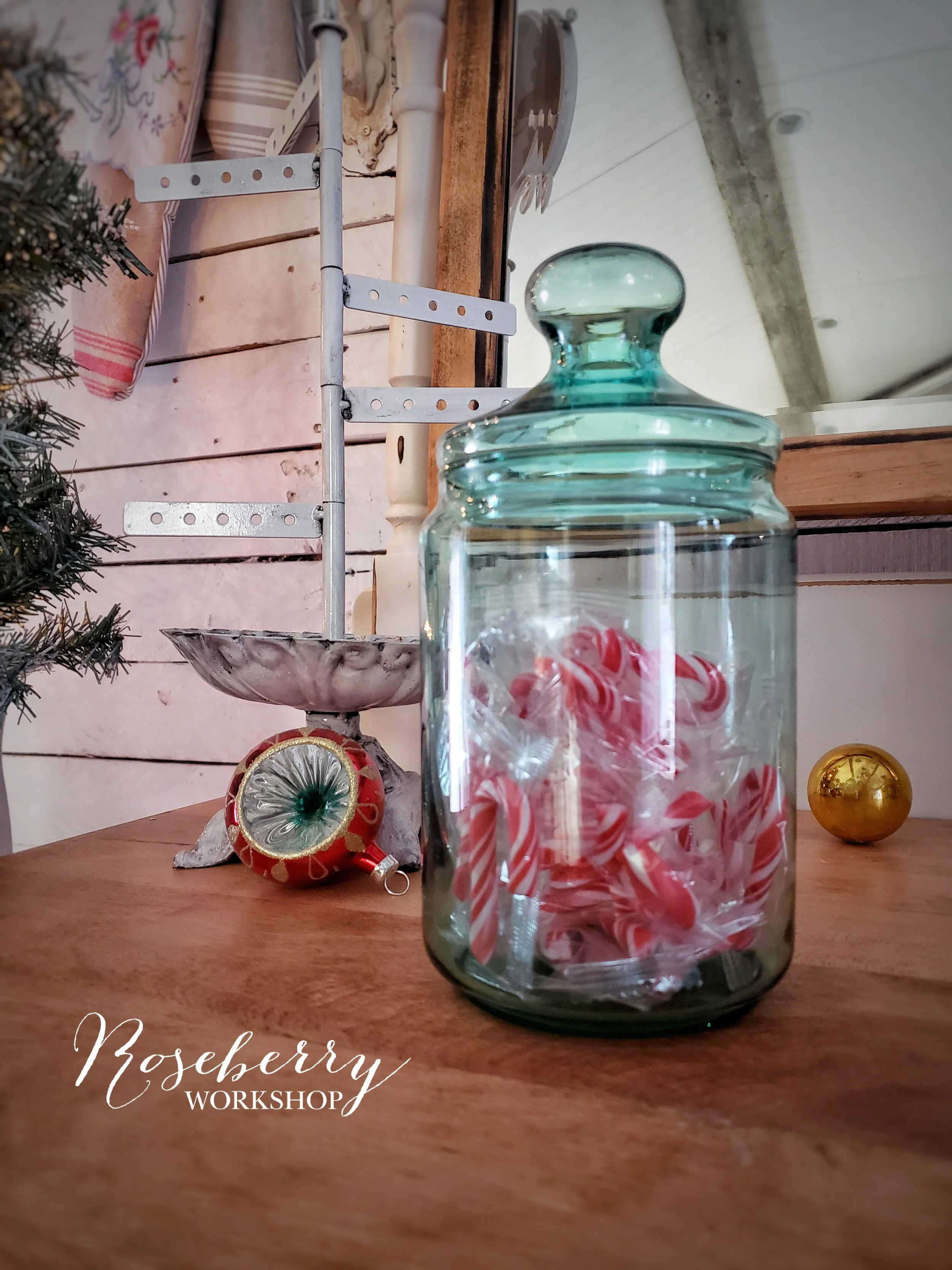 Turquoise Glass Jar