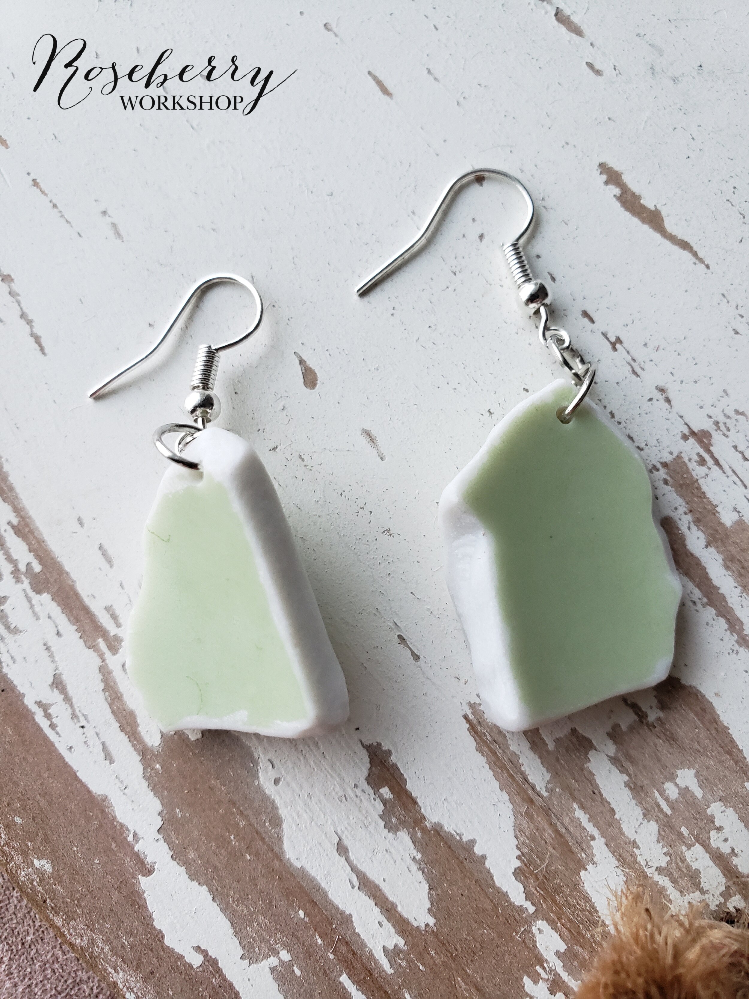 "Peppermint Please" China Dish Earrings