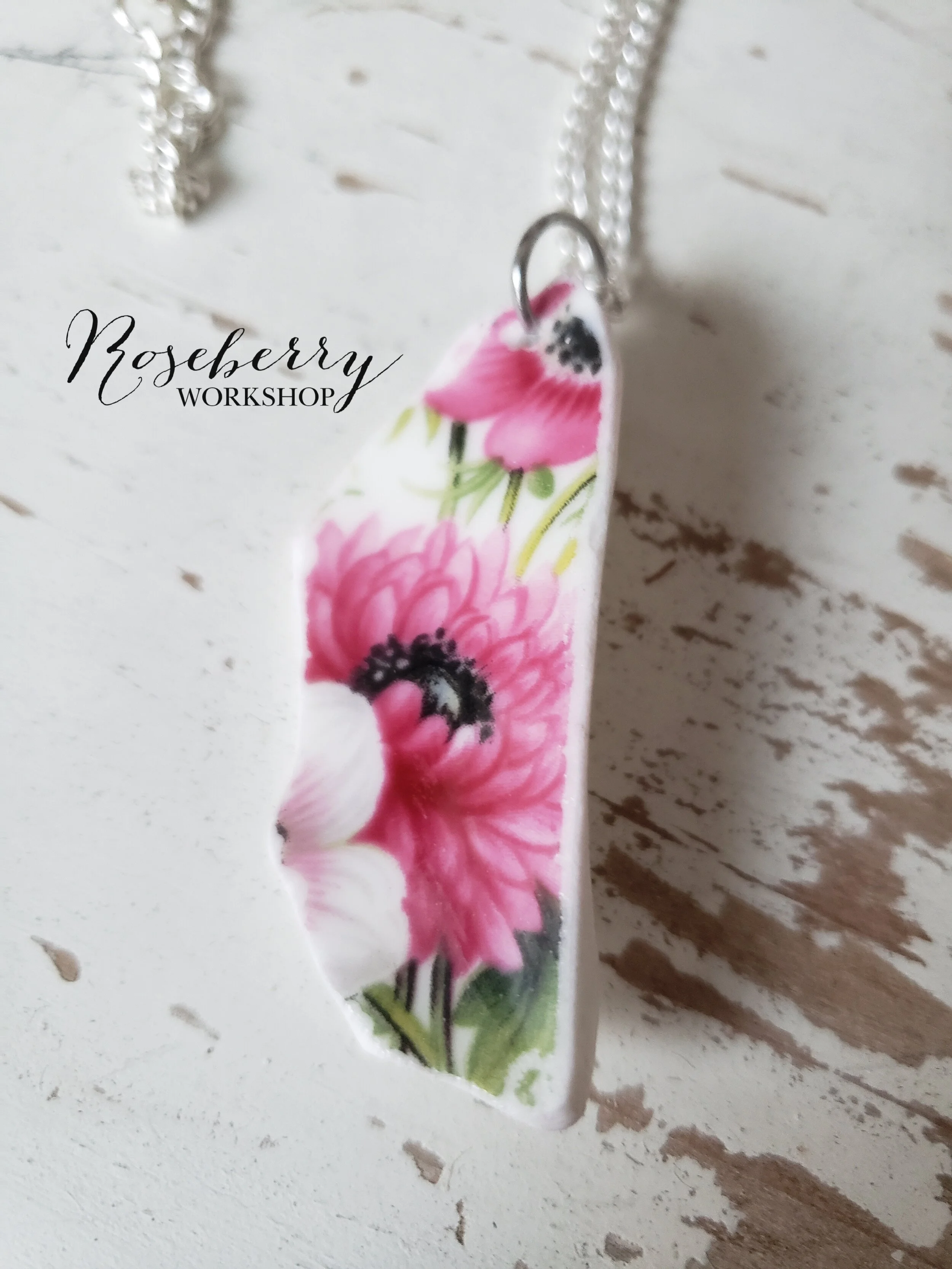 "Pink Please" China Dish Necklace