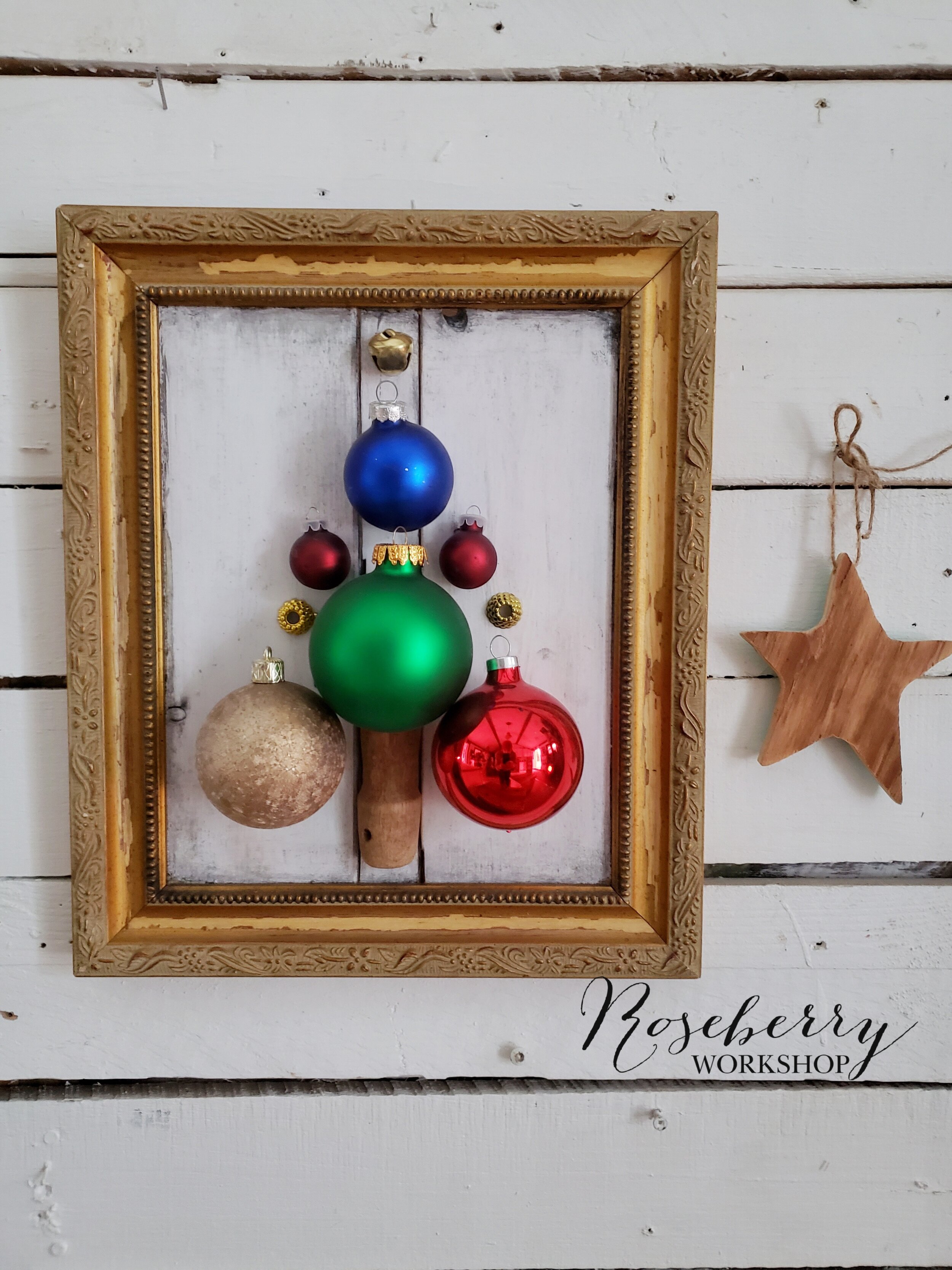 Framed Christmas Bulb Tree (Small)