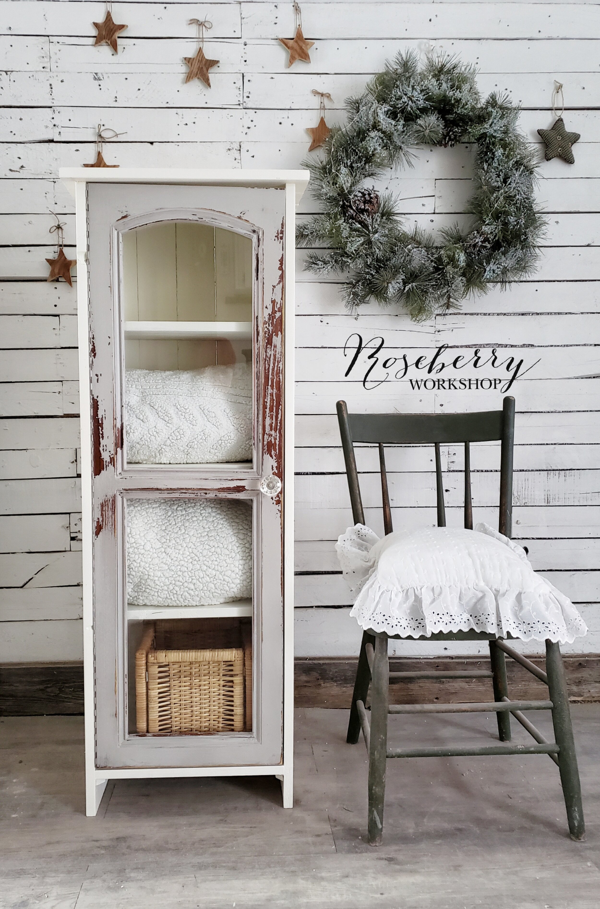 "Fresh Air" Chippy Cottage Cabinet (Myrtle)