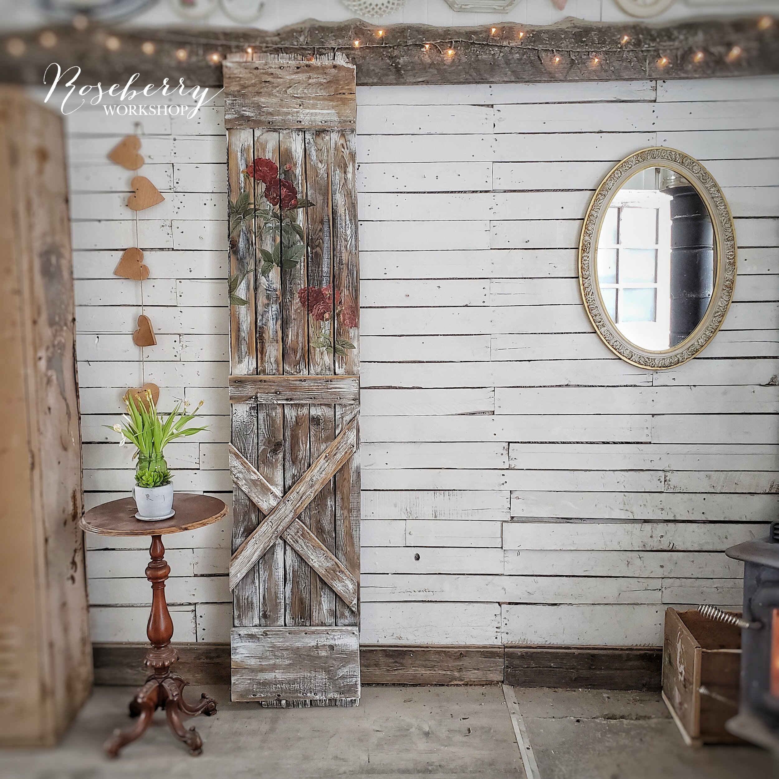 "Rustic Roses" Barn Door 