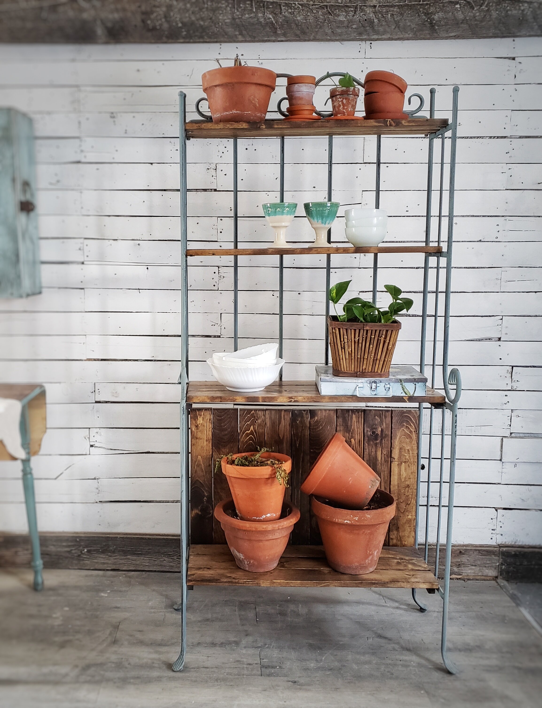 "Country Blue" Baker's Rack