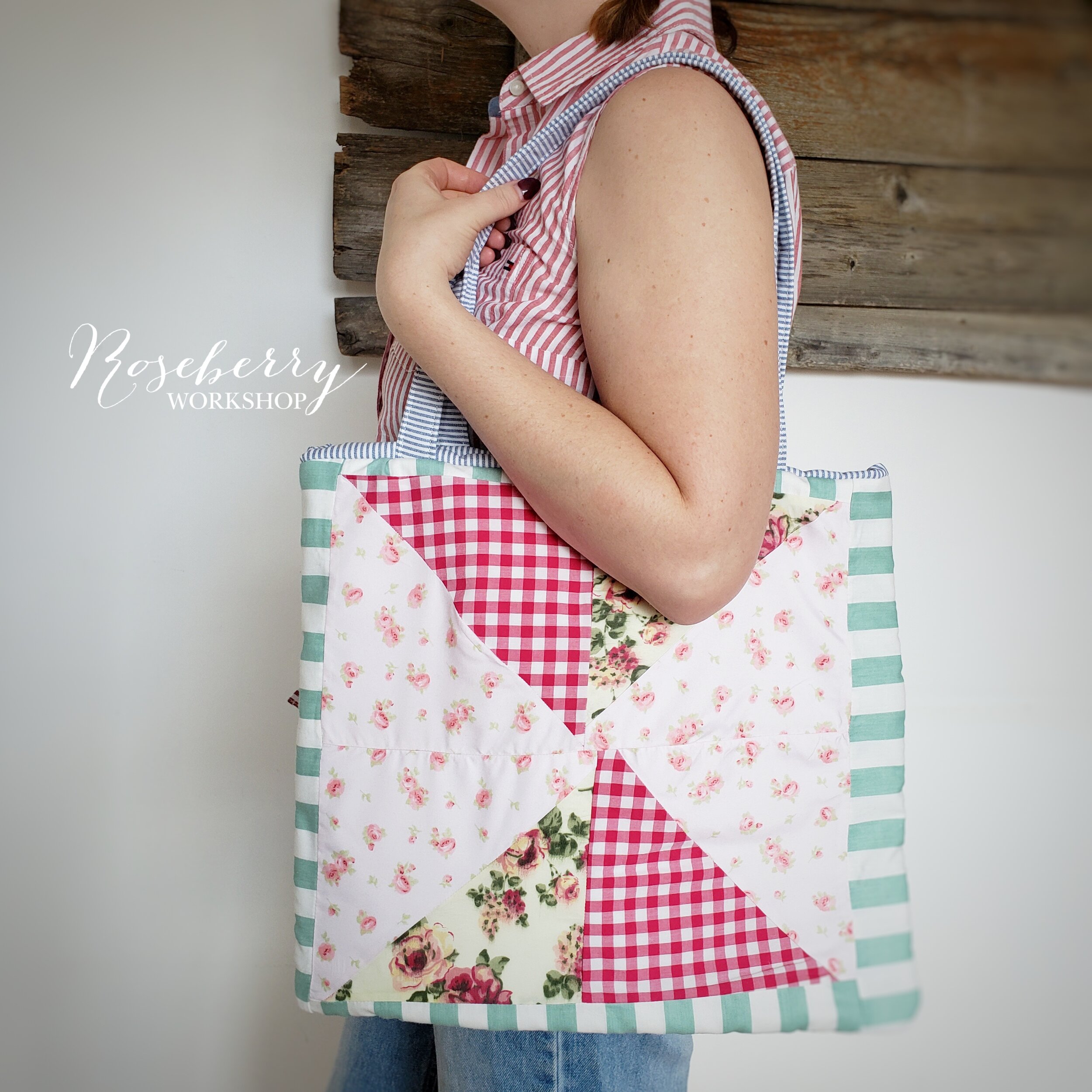 Windmill Floral &amp; Striped Market Tote
