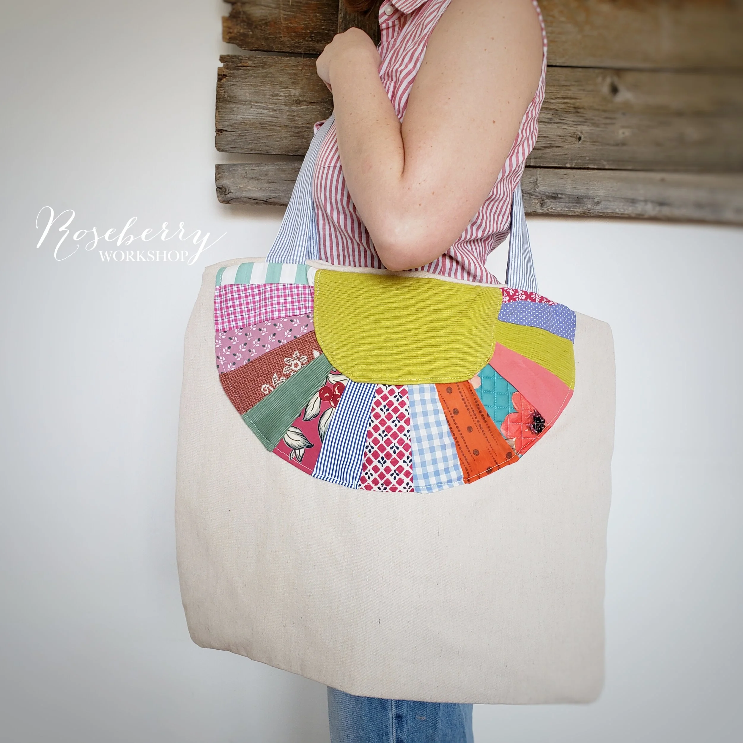 Oversized Multicolored Ray Flower Market Tote