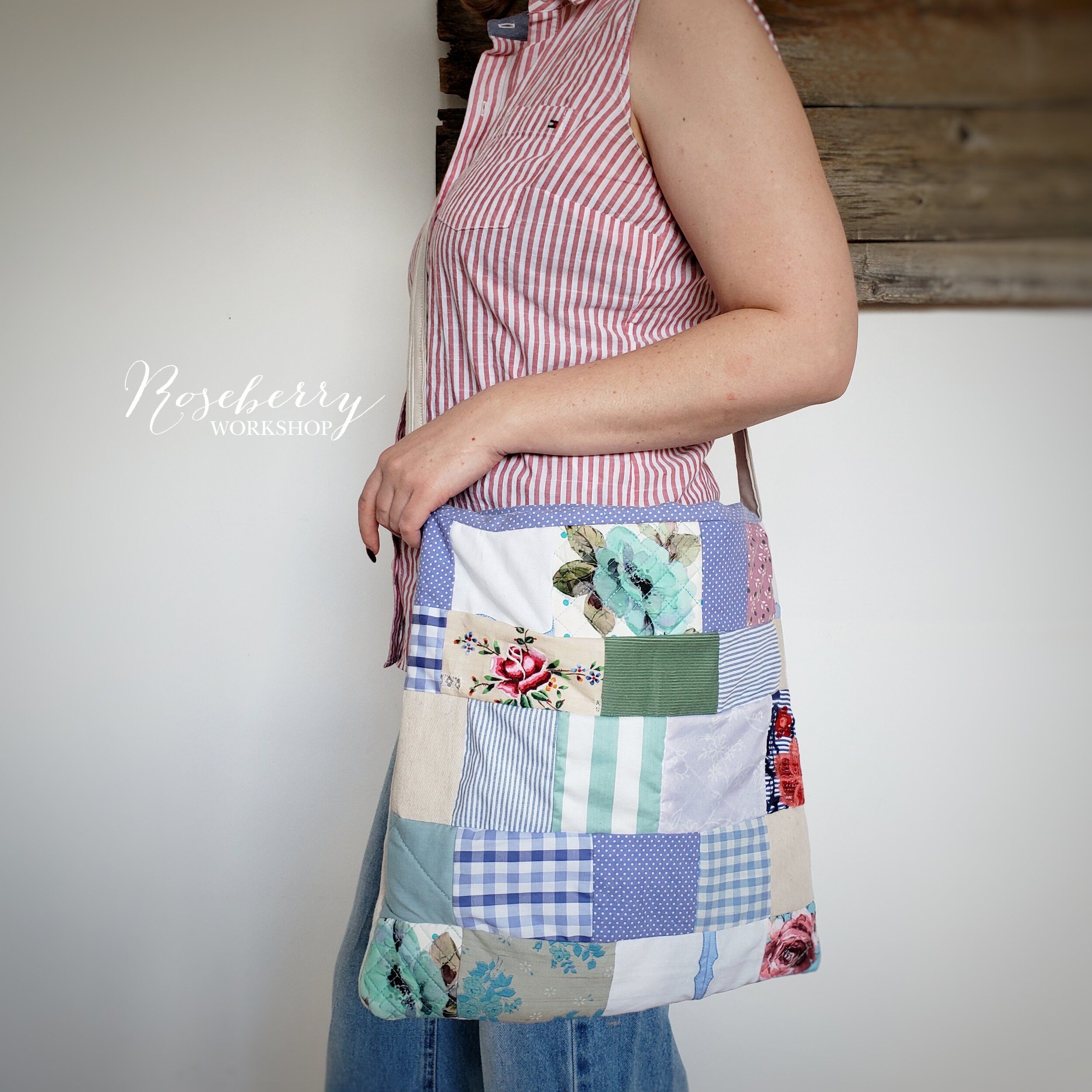 Periwinkle Patchworks Crossbody Bag