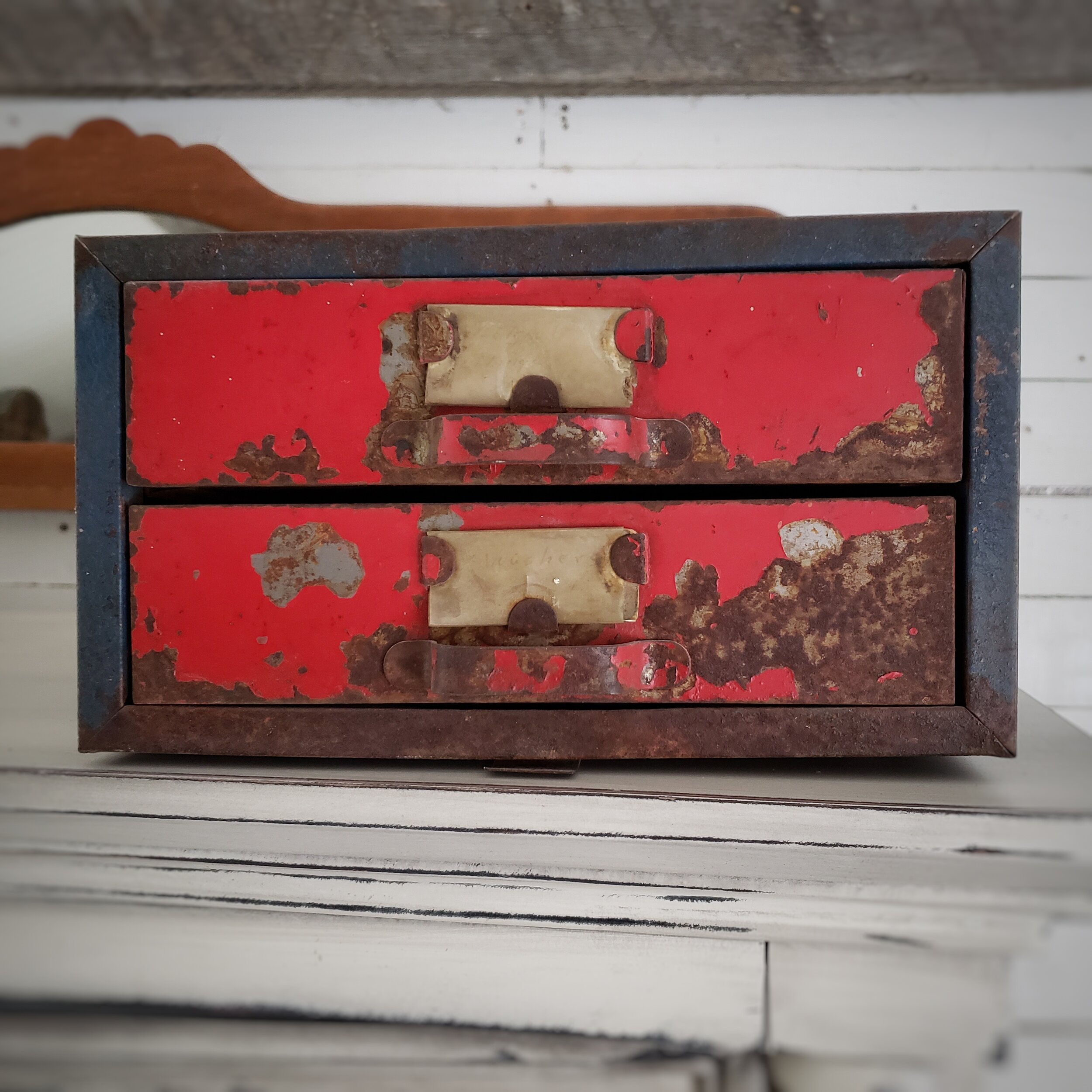 Vintage Metal 2 Drawer Chest