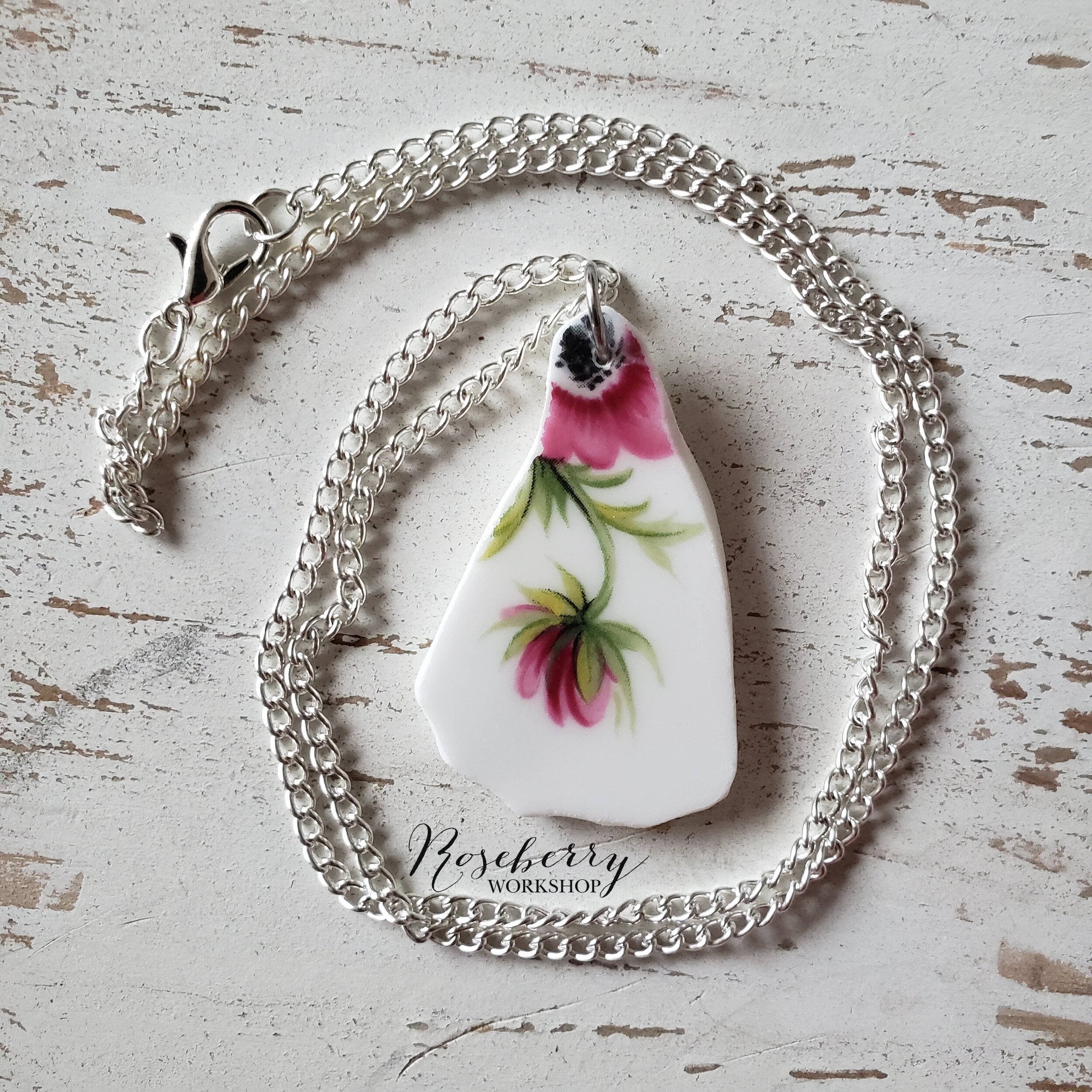 Pink Anemone Necklace