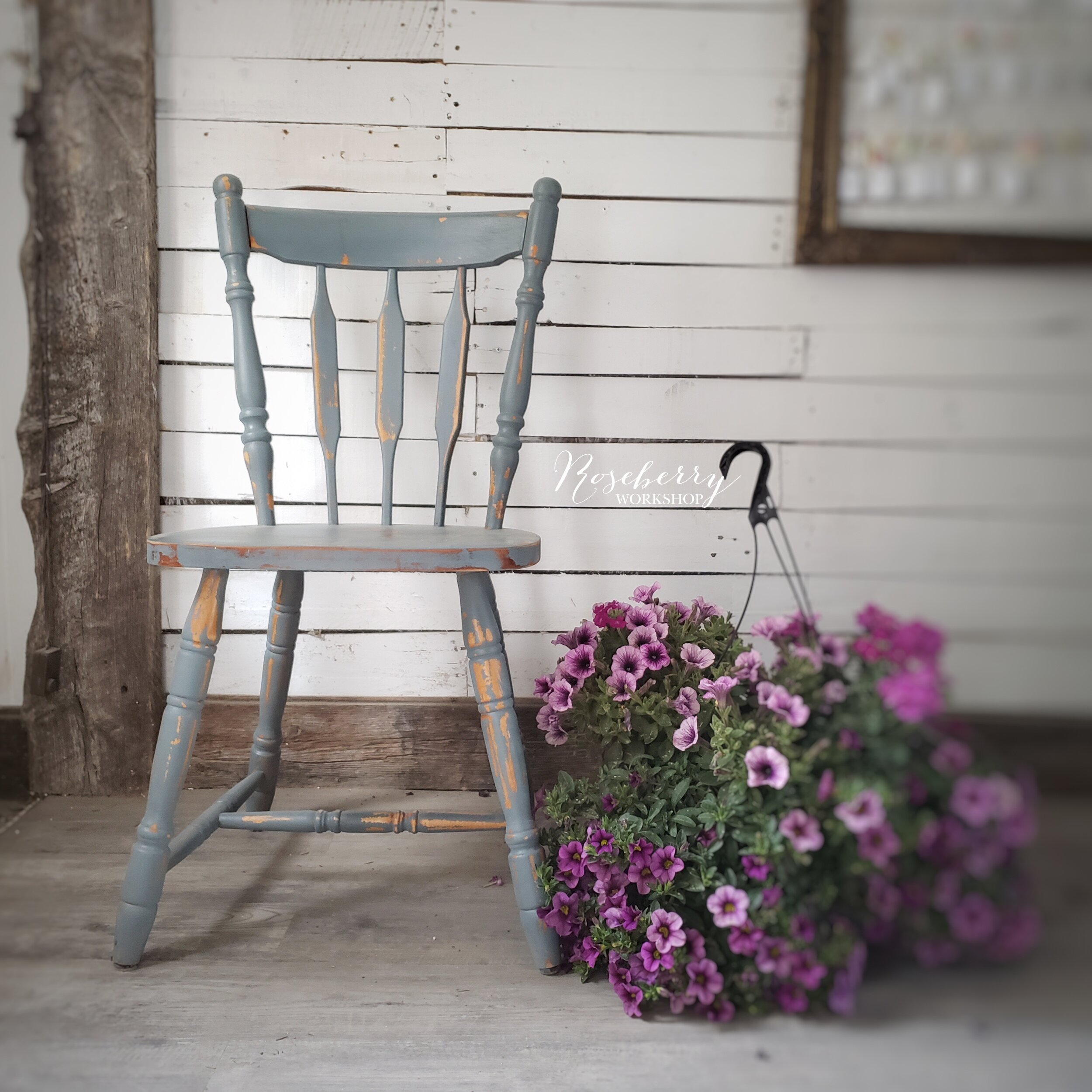 "French Blue" Farmhouse Chair