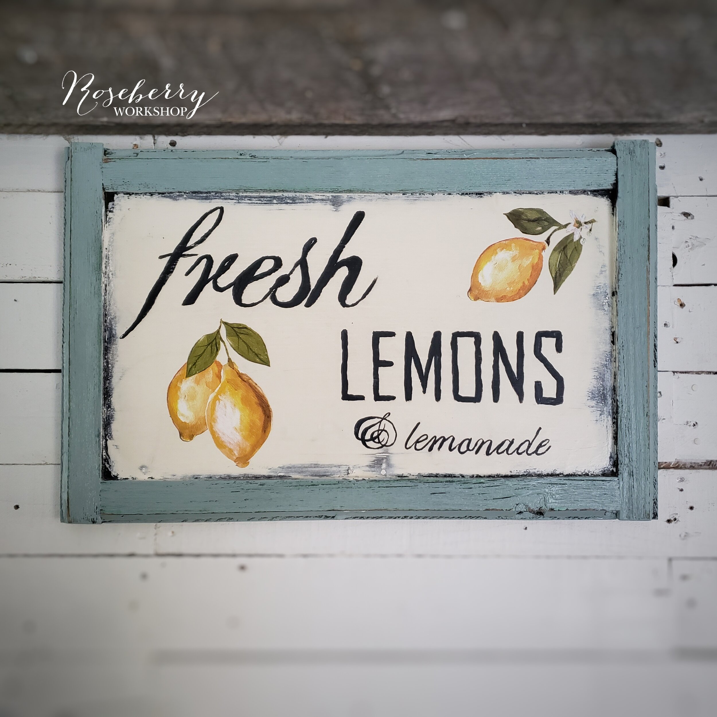 Fresh Lemons &amp; Lemonade Sign