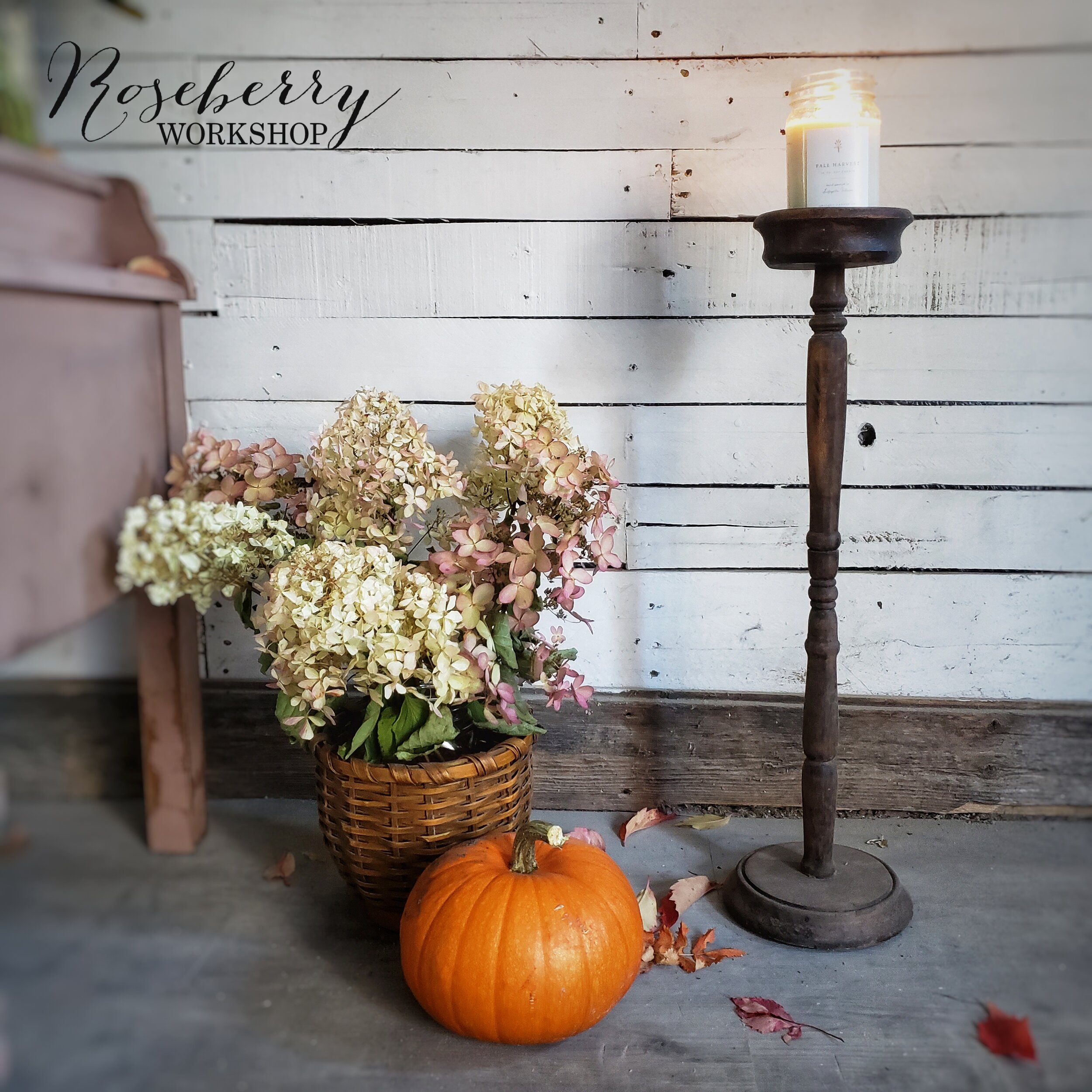 Antique Spindle Candle Stand