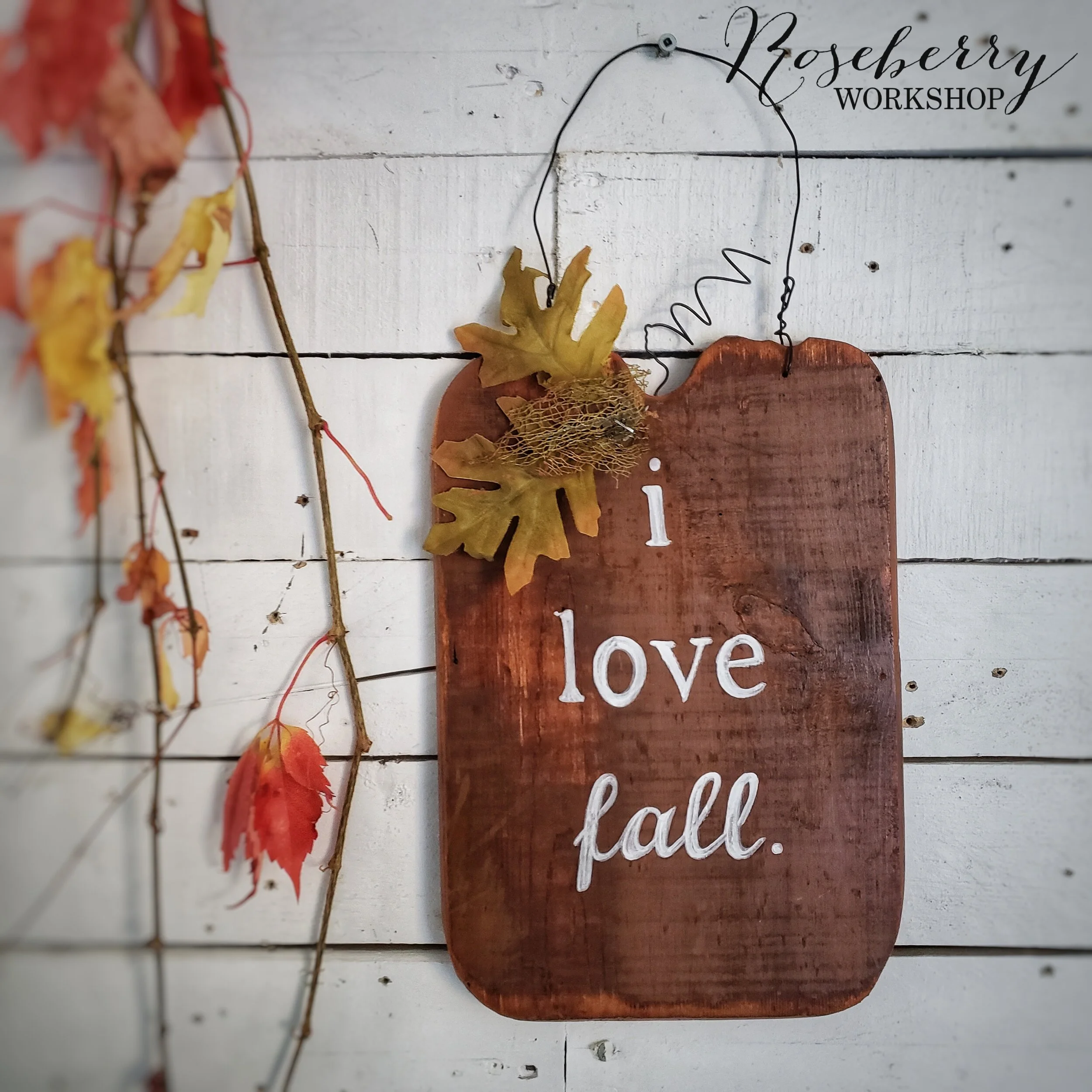 "I Love Fall" Pumpkin Hanger
