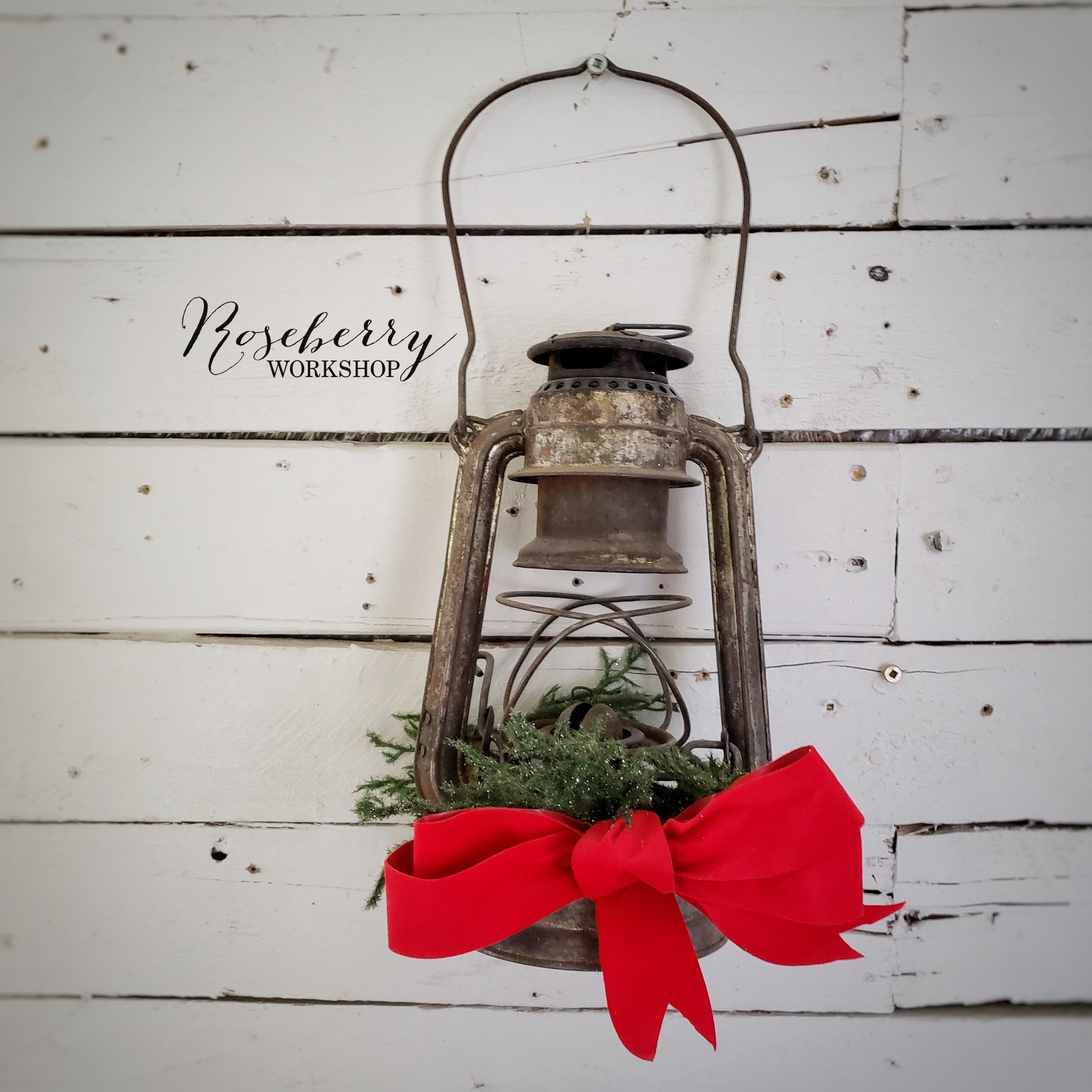 Small Antique Hanging Christmas Lantern
