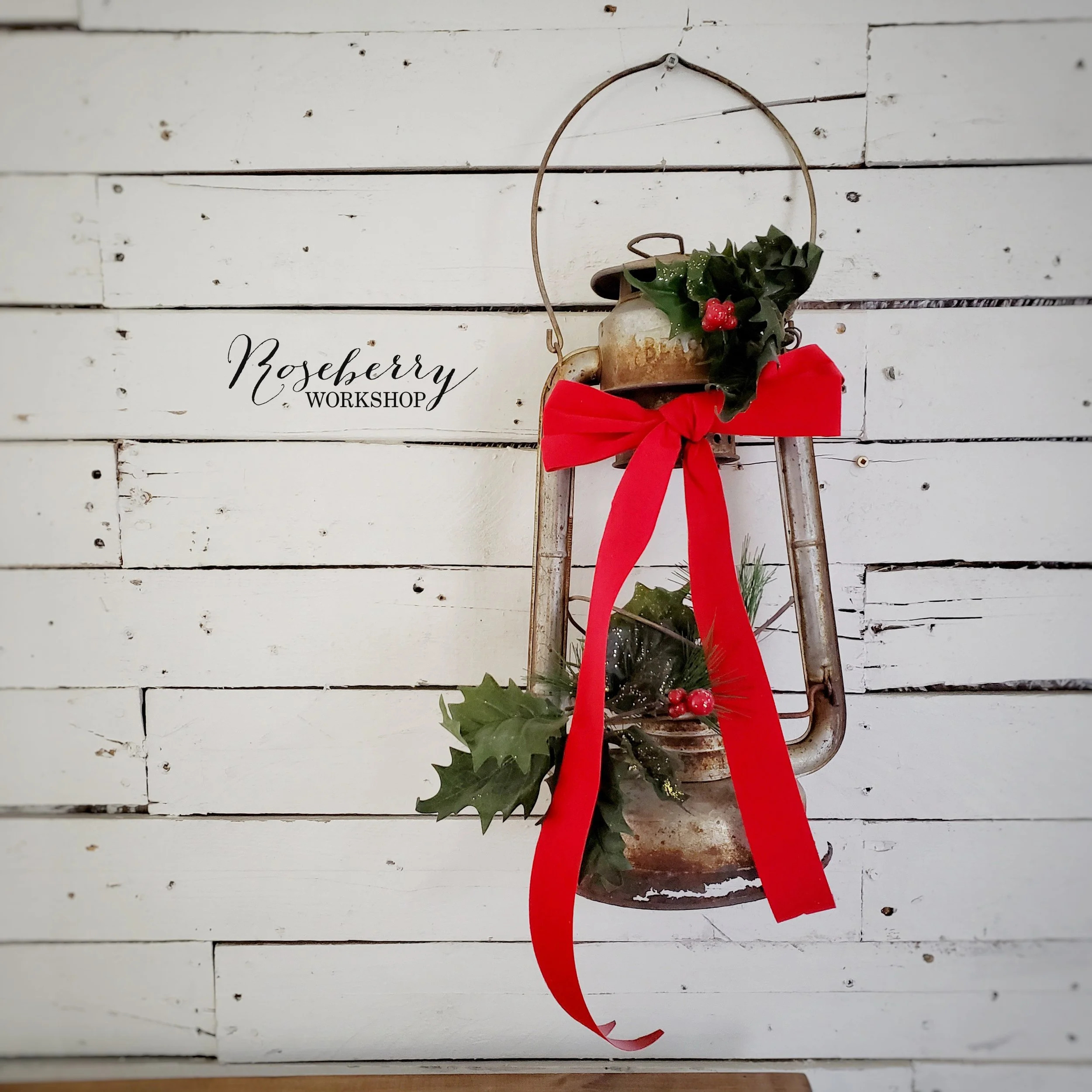 Large Antique Hanging Christmas Lantern