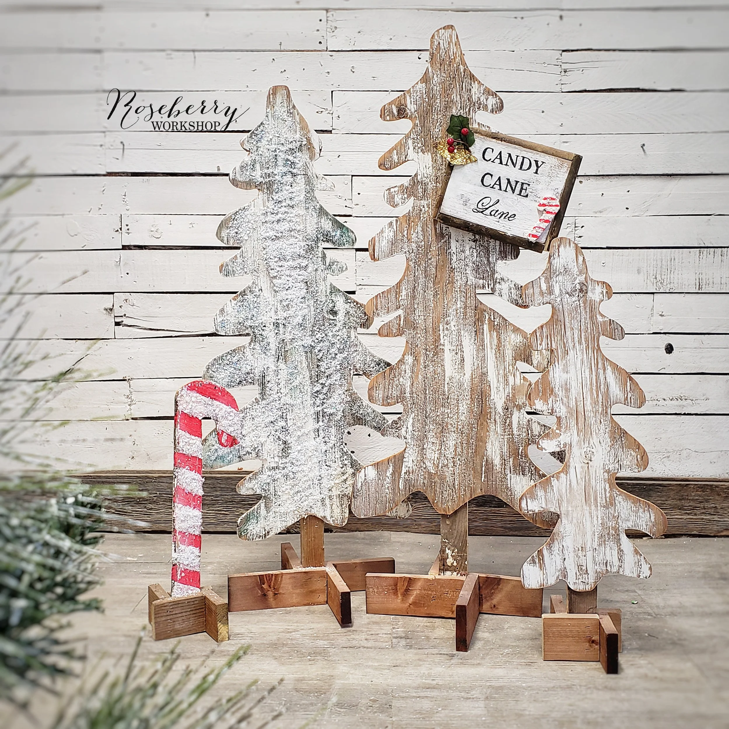 "Candy Cane Lane" 4pc Tree Set