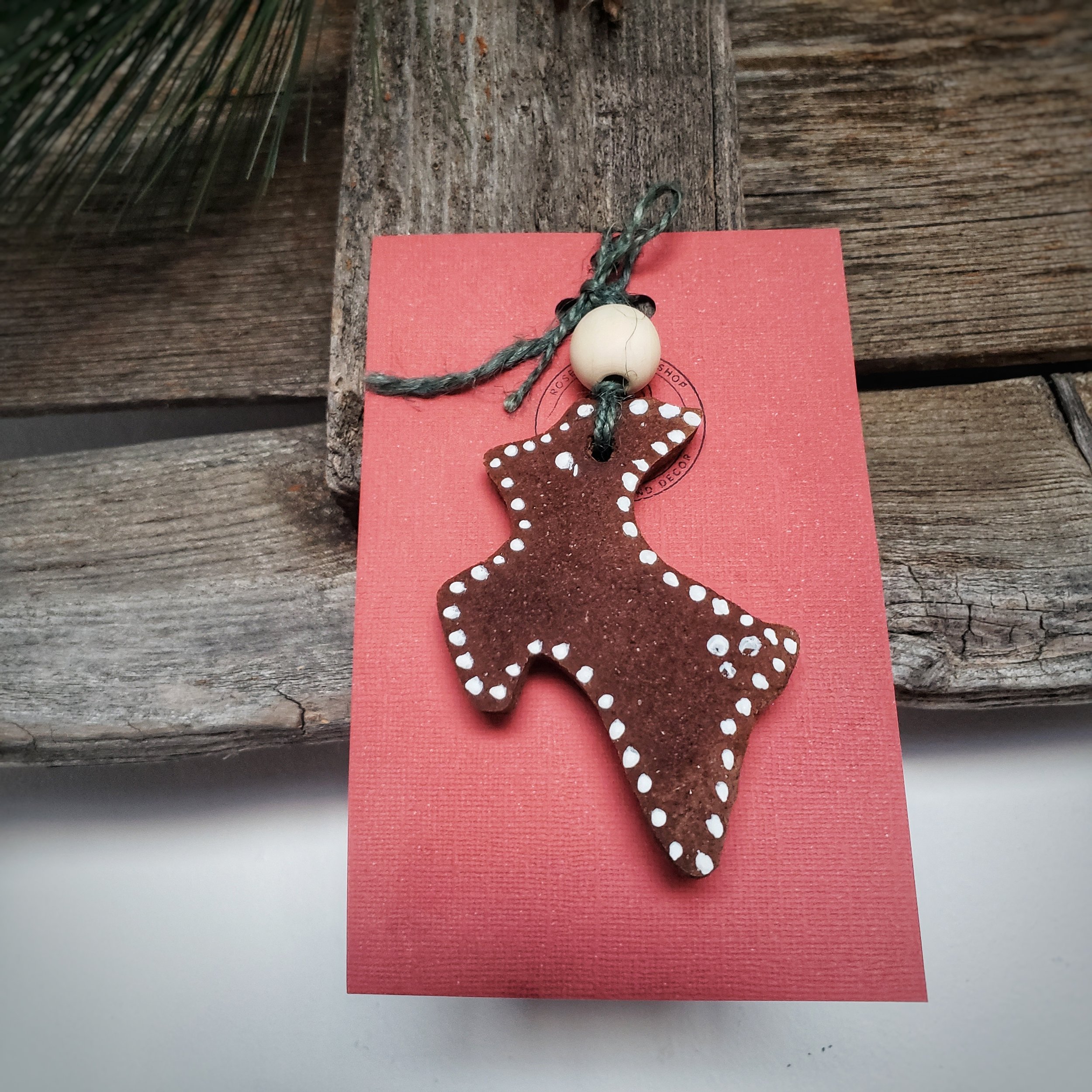 Gingerbread Reindeer Ornament