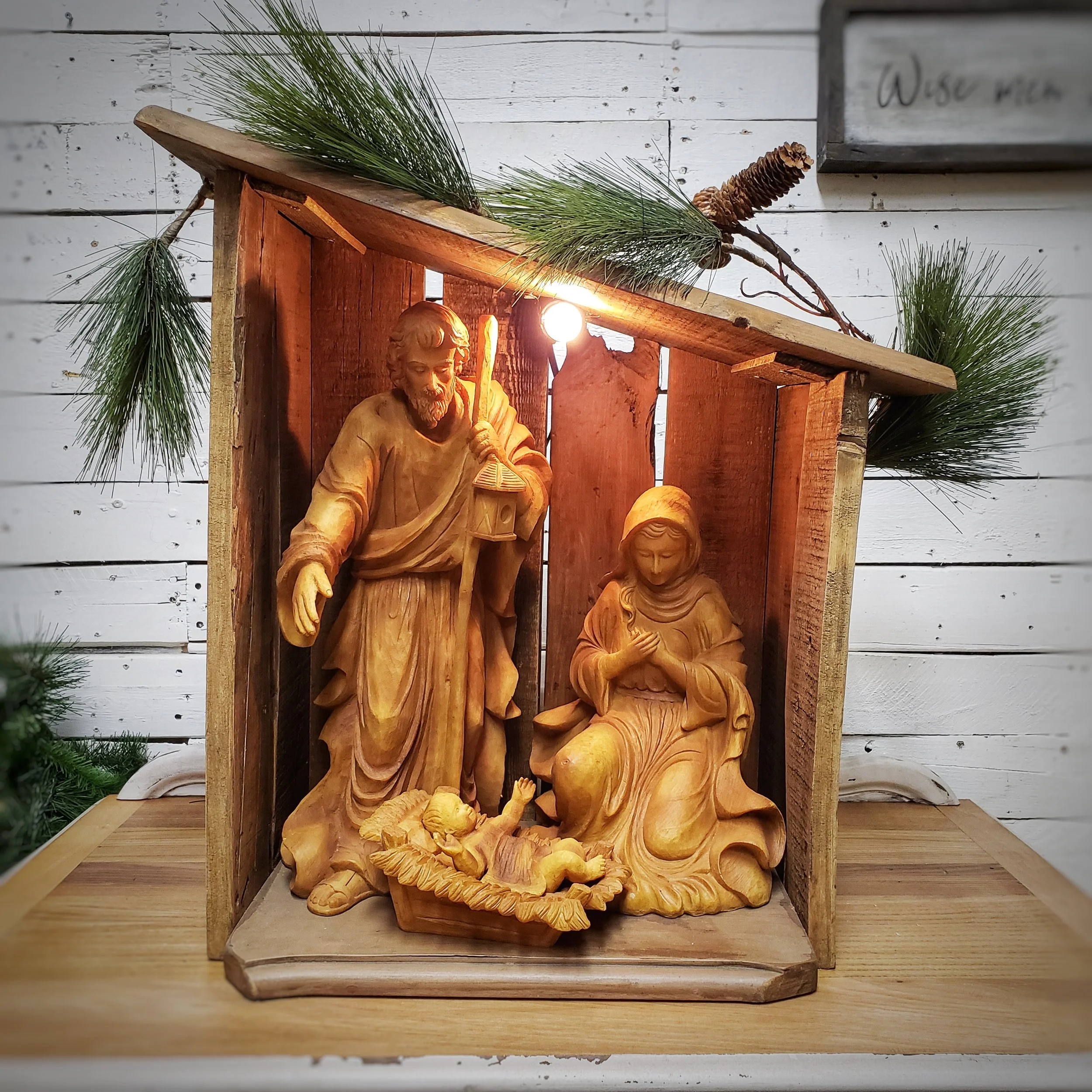 6 Piece Lit  Nativity Set
