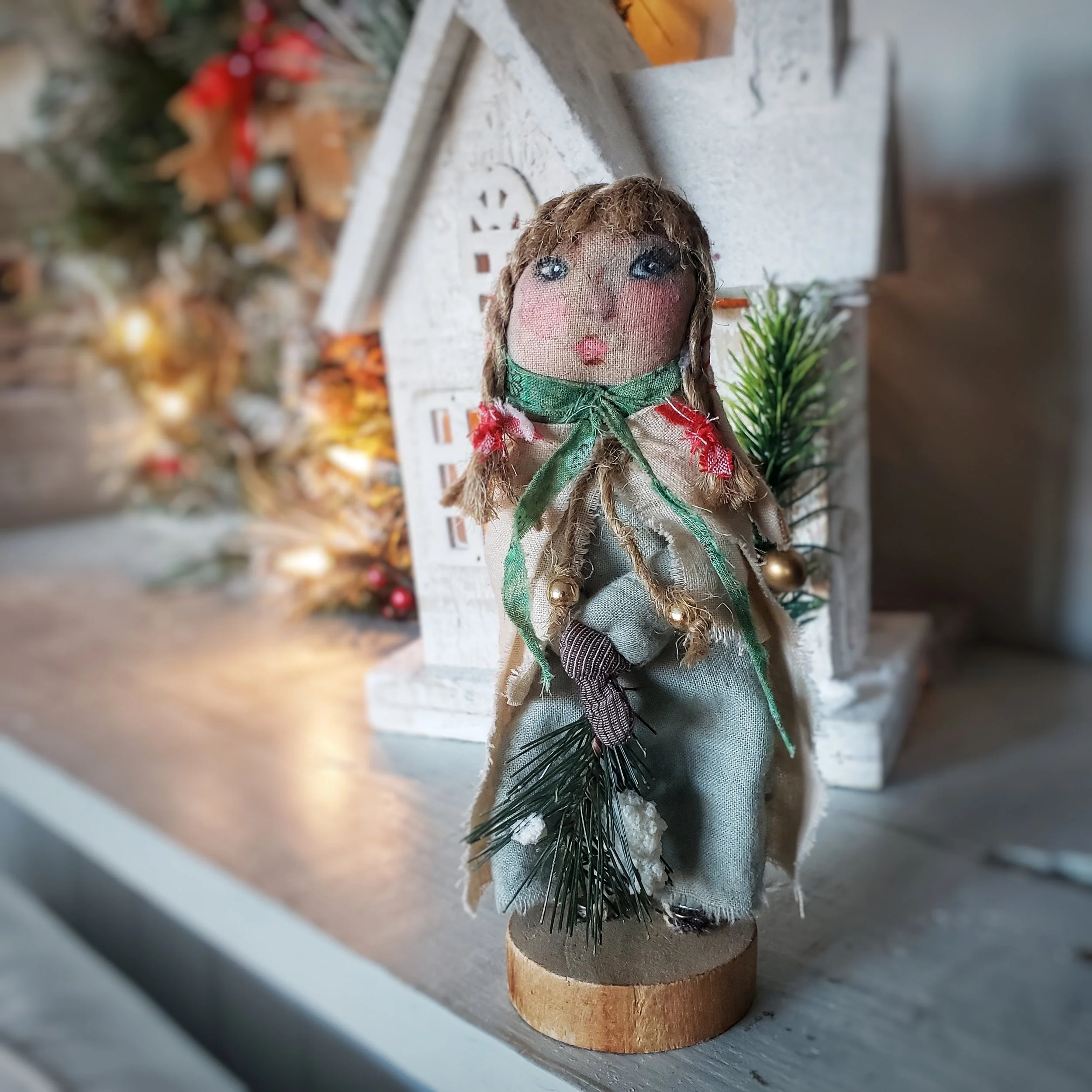 Handmade Olde European Style Christmas Doll