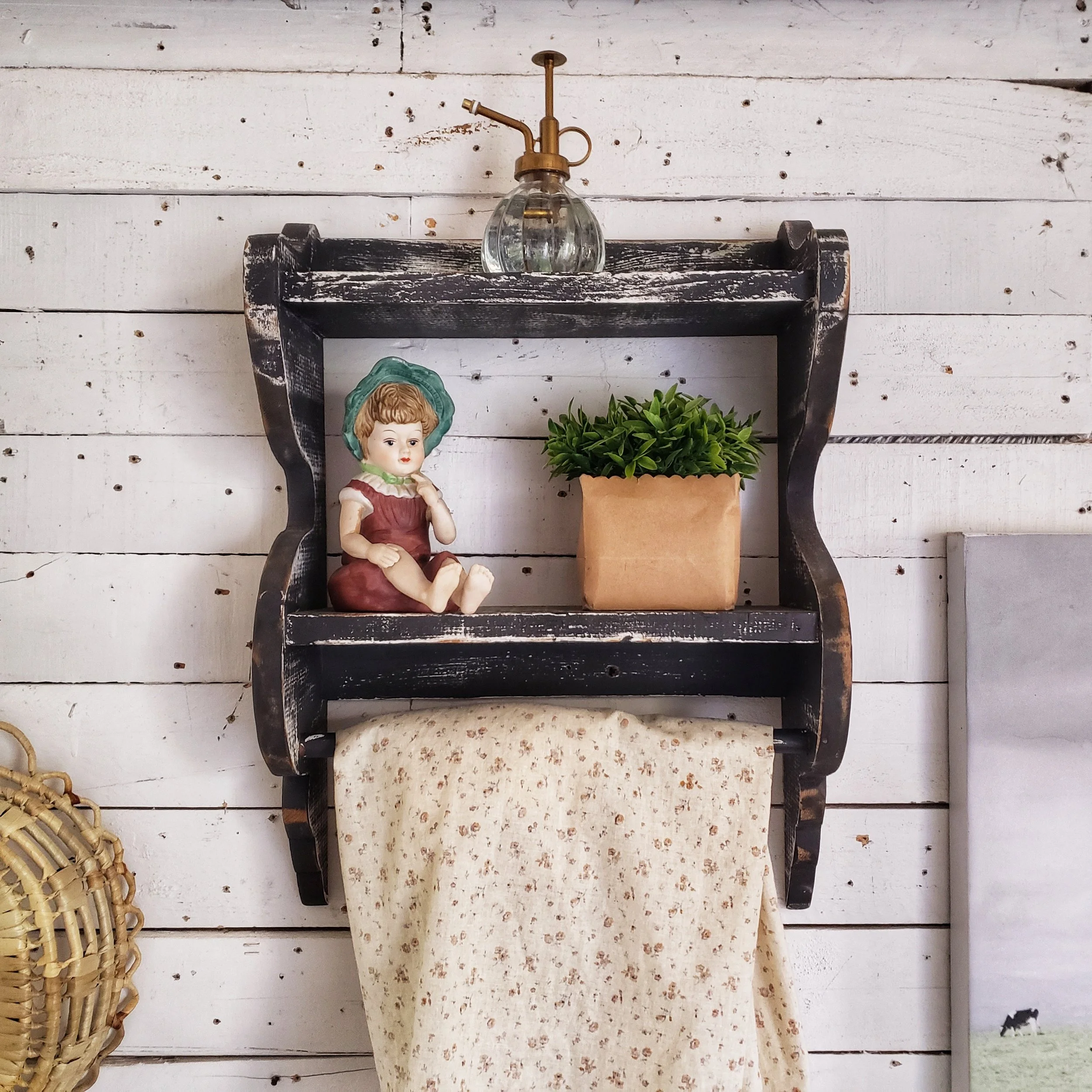 Rustic Black Shelf