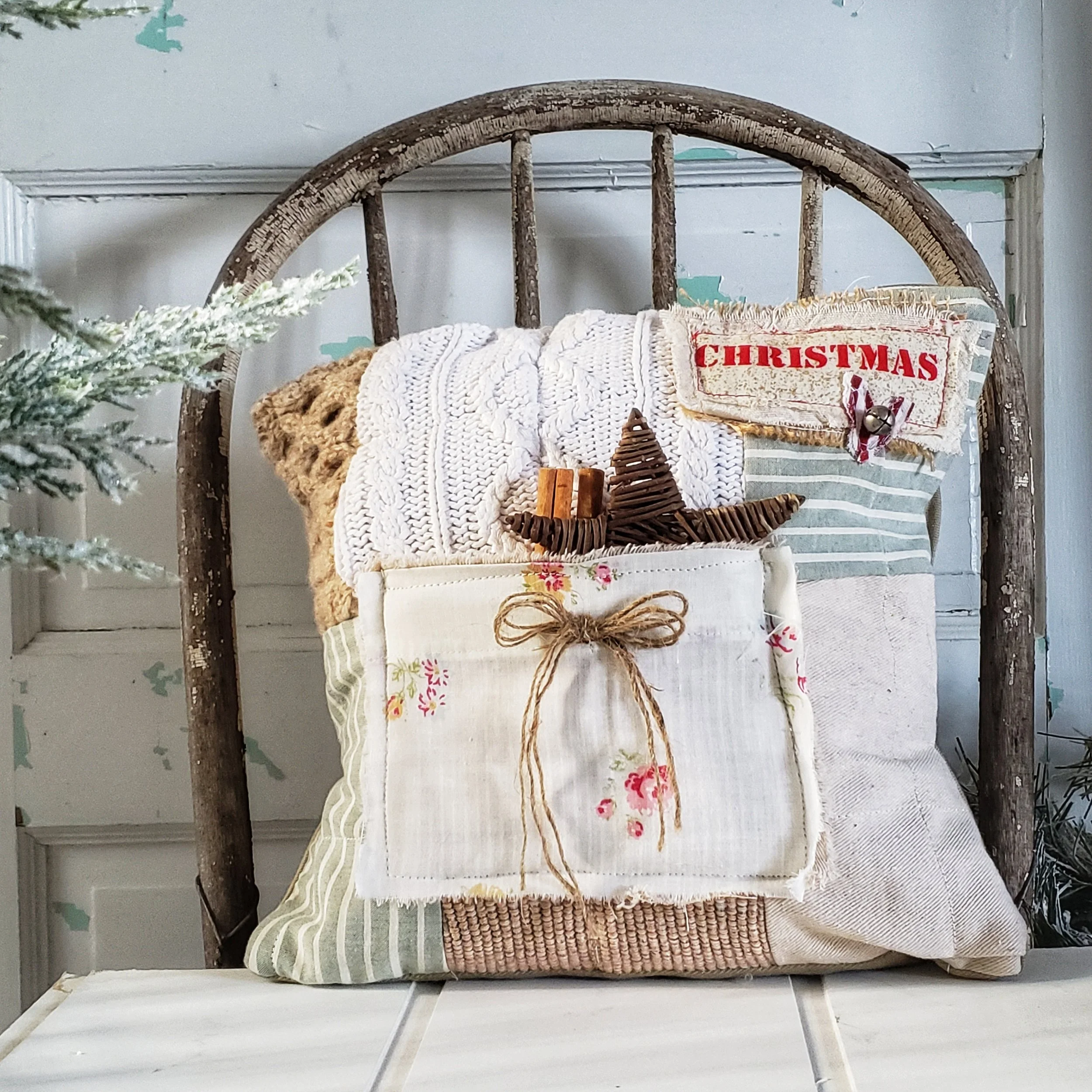 Christmas Cottage Pocket Pillow