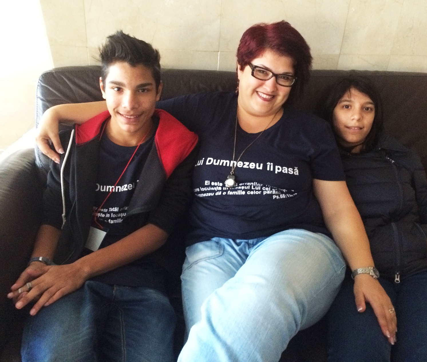 Nati and the older two kids at the 2015 Romania Without Orphans Summit in Cluj.