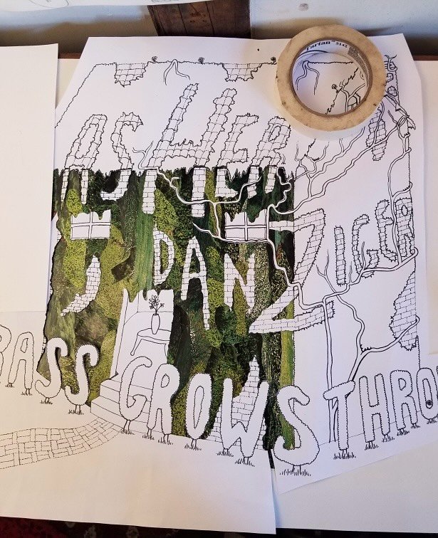 This is the story of how Grass Grows Through It the record, and how it was made. (This is not the story sound shaping,  that will have its day,  but a story about the physical object.)

It began as a very rough sketch until @the_secret_scrapings got 
