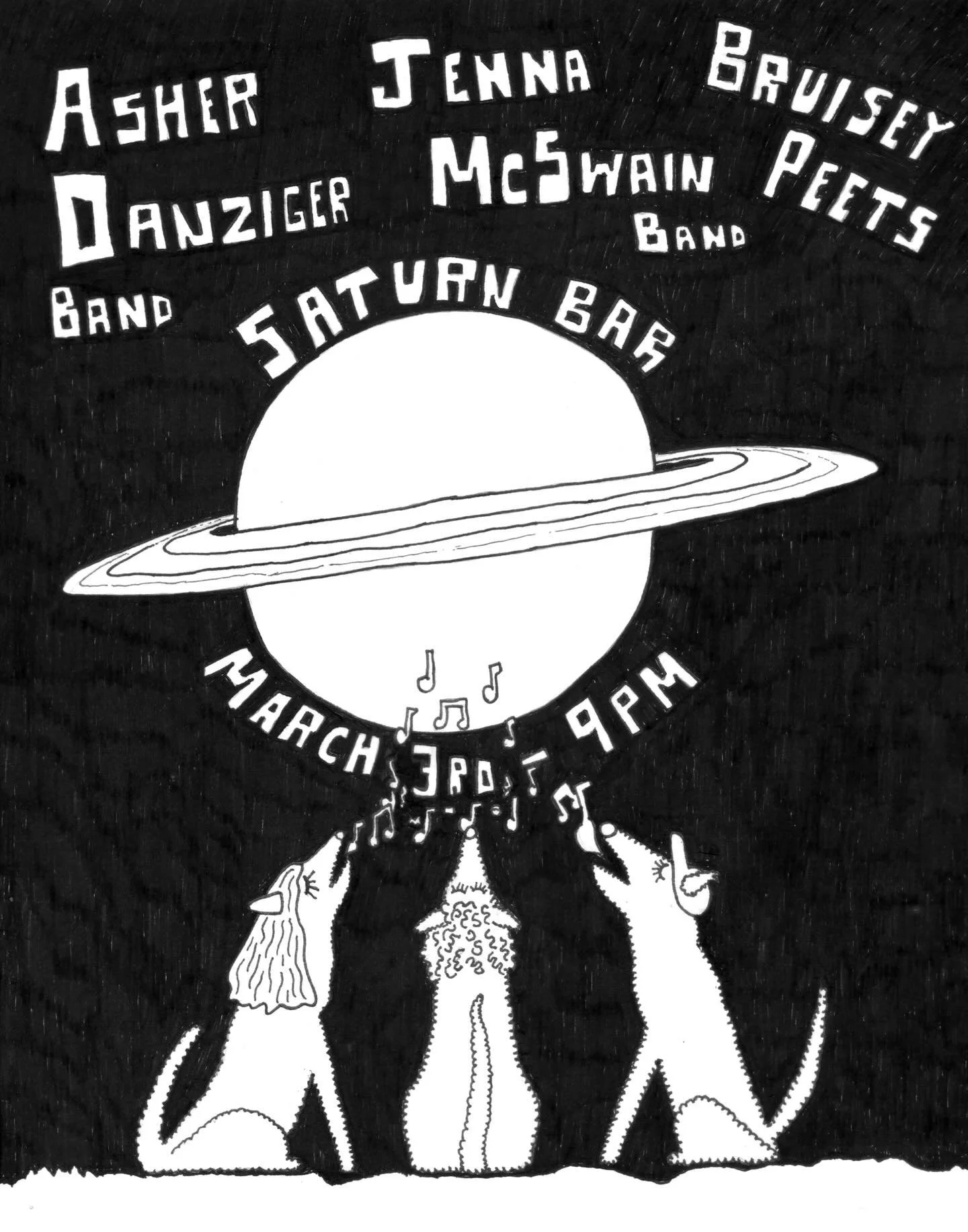 full band Show ALERT!
@thesaturnbar - March 3rd
Gonna be a night of bangers with @bruisey_peets and @jennamcswainsta