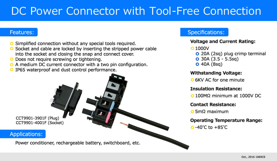 dc connector current rating