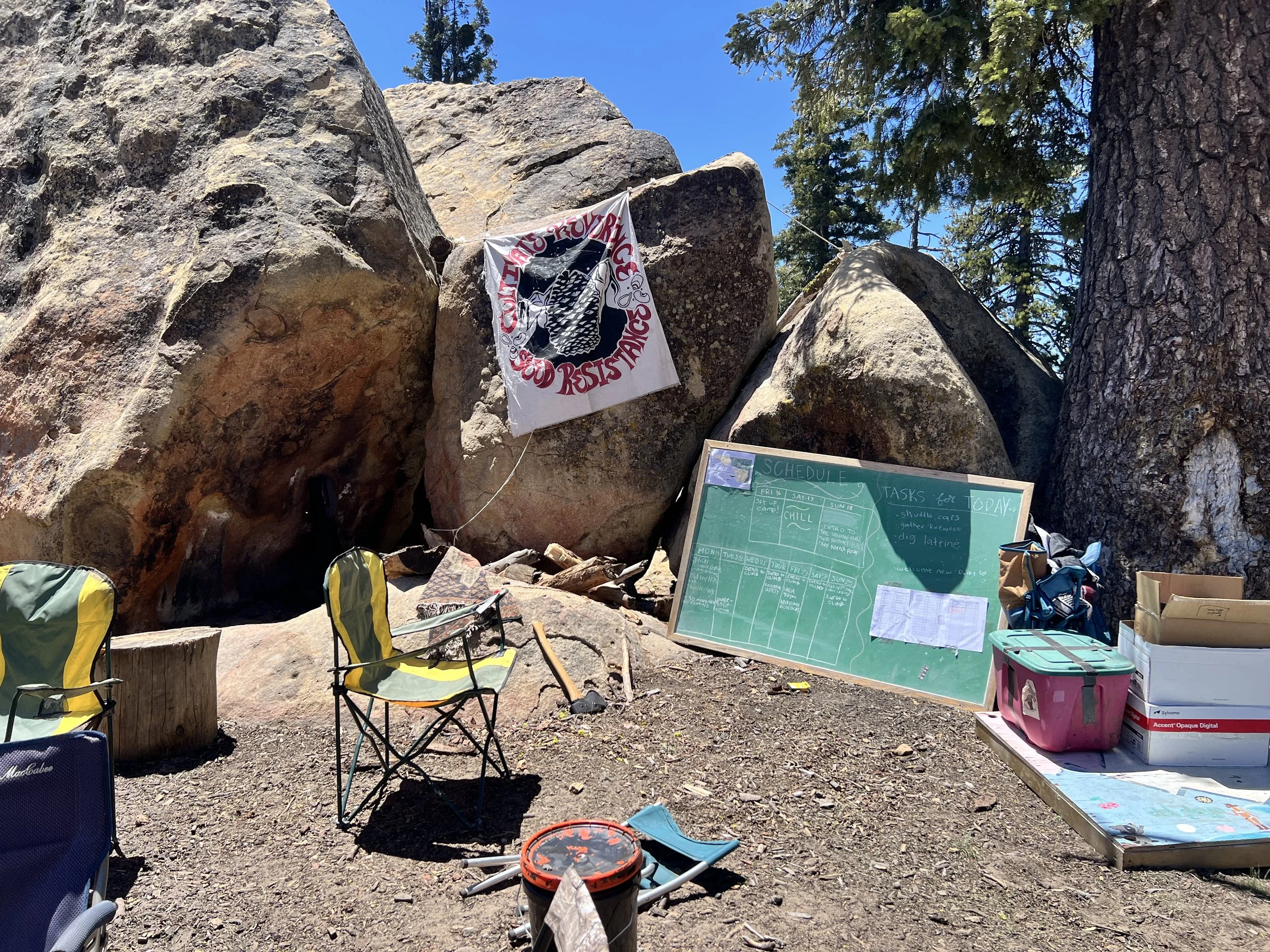 Protest on Pine Mountain Ridge Road