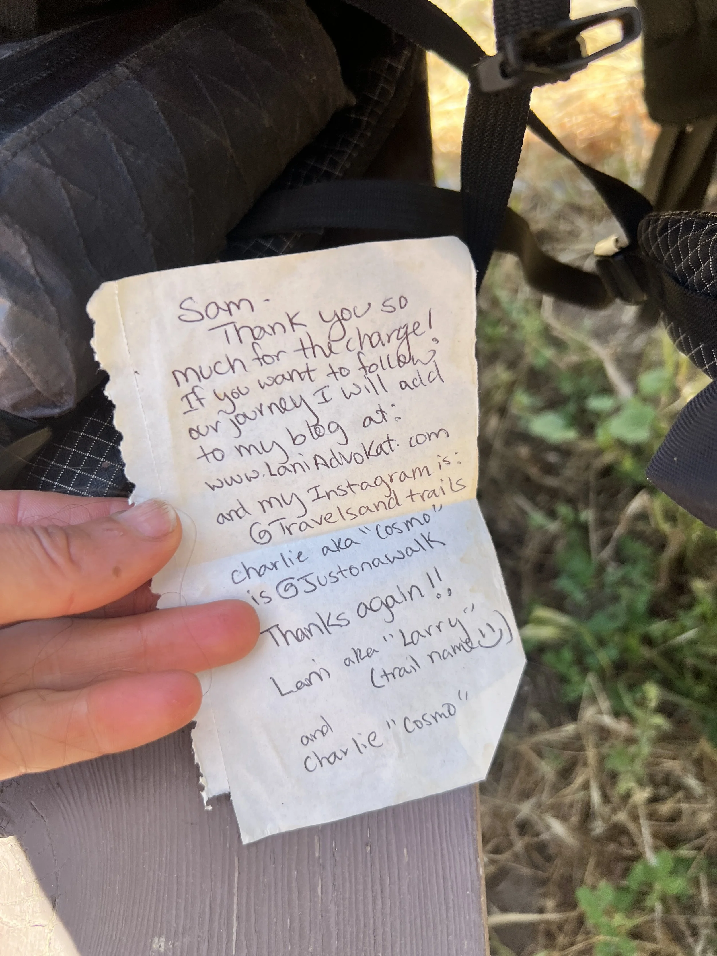 Letter to Sam